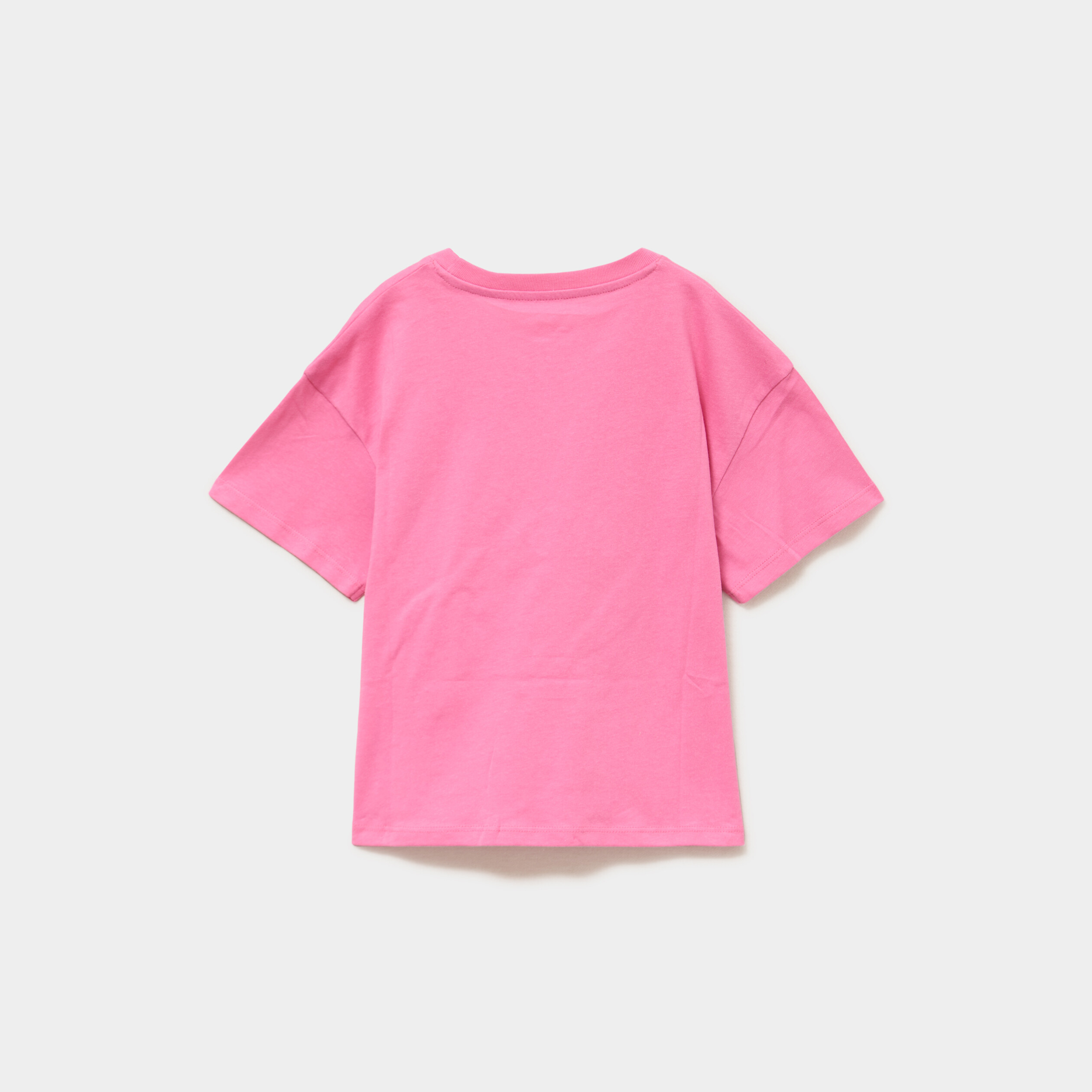 T-shirt manches courtes coton rose fille