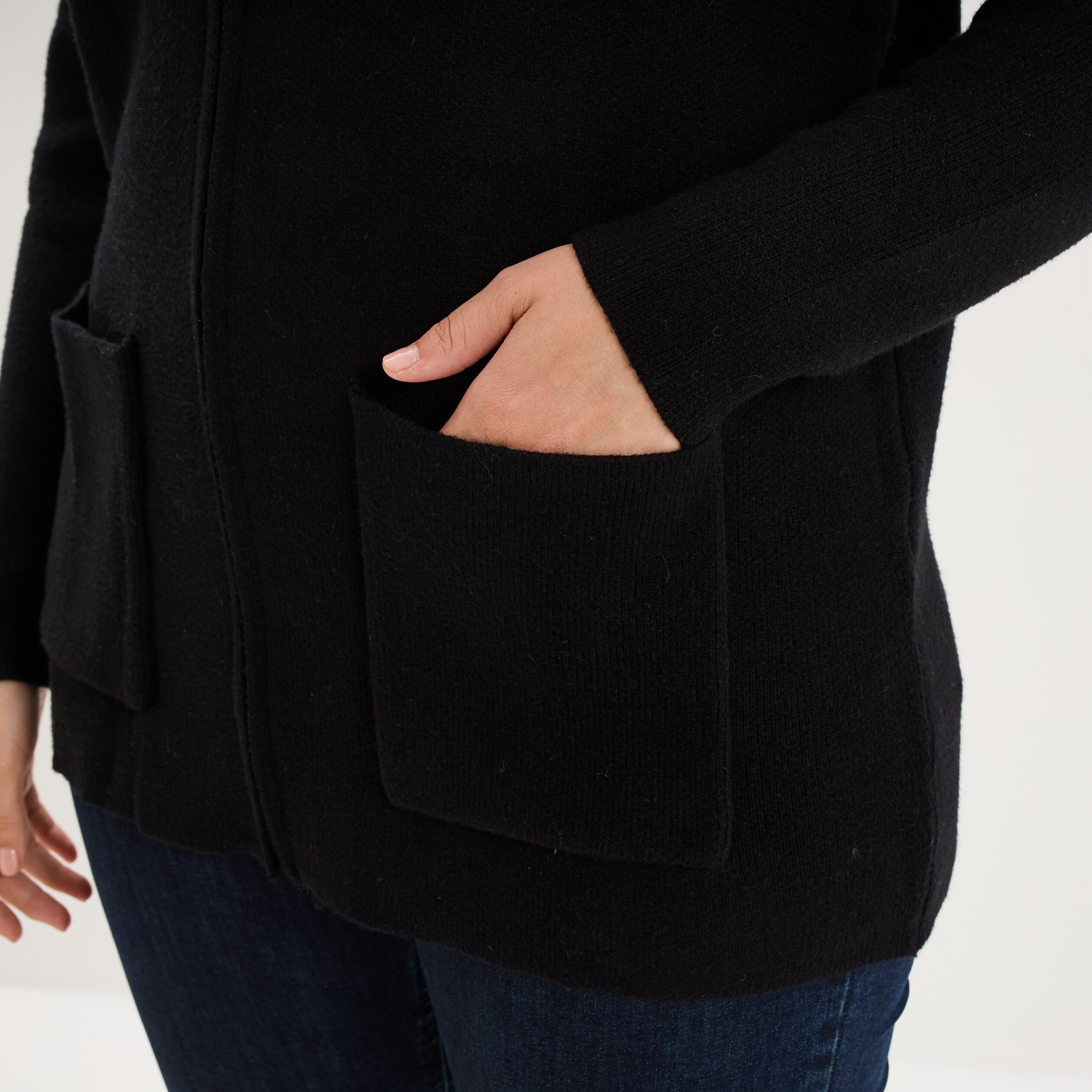 Gilet zipp&eacute; avec col fausse fourrure noir femme grande taille