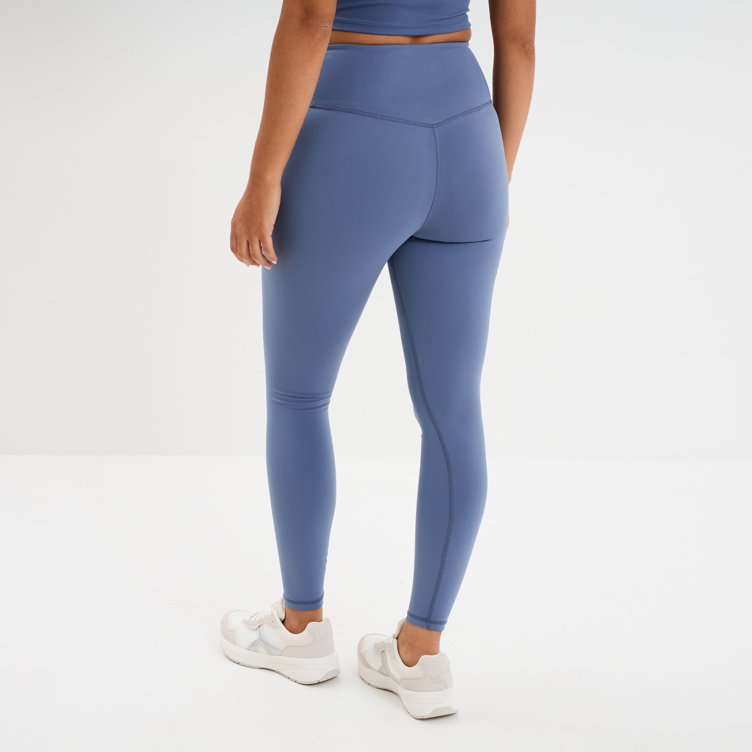 Legging de sport gainant taille haute bleu fonc&eacute; femme