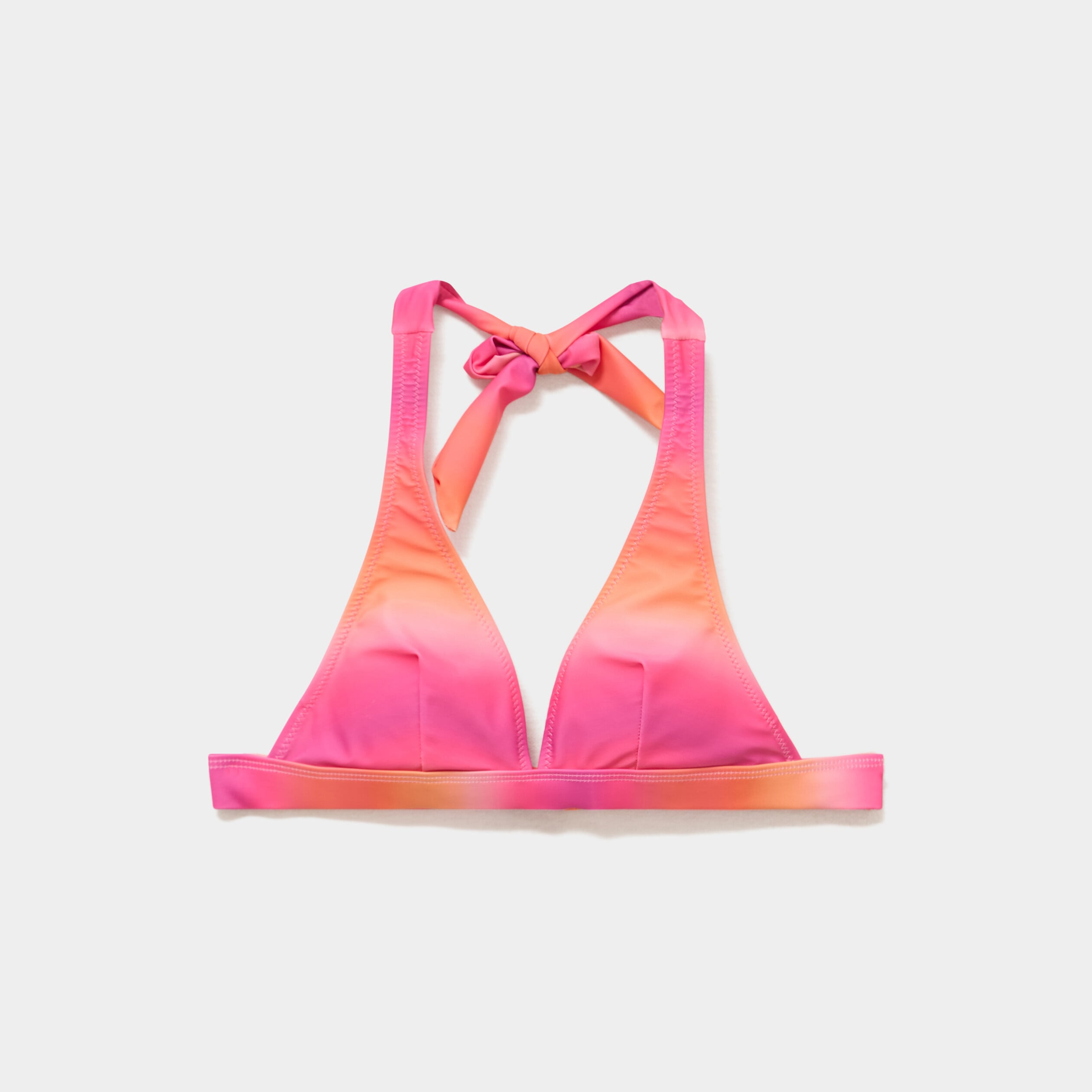 Haut de maillot de bain padd&eacute; orange femme