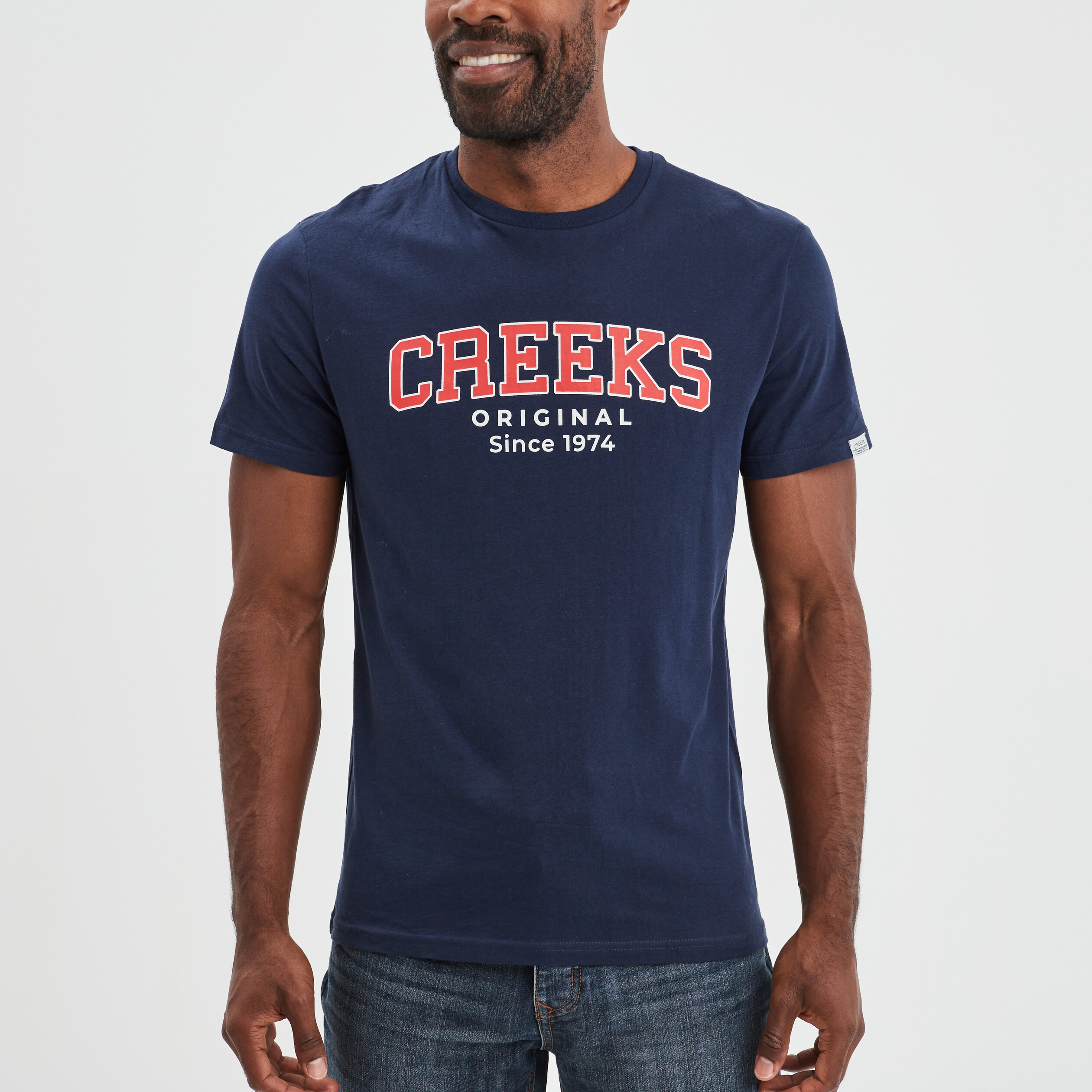Tee shirt cheap bleu marine homme
