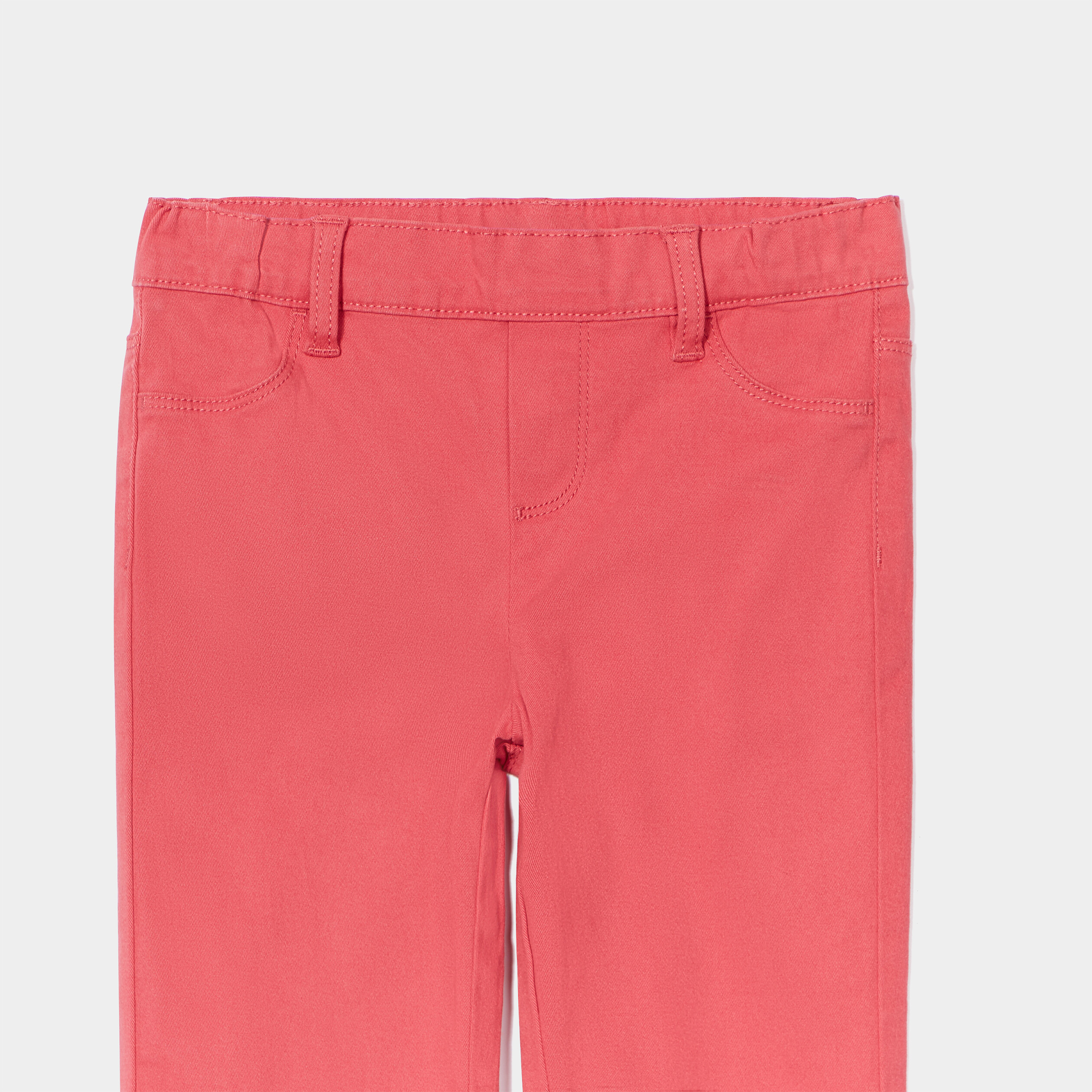 Tregging flare coton taille élastiquée rose framboise fille