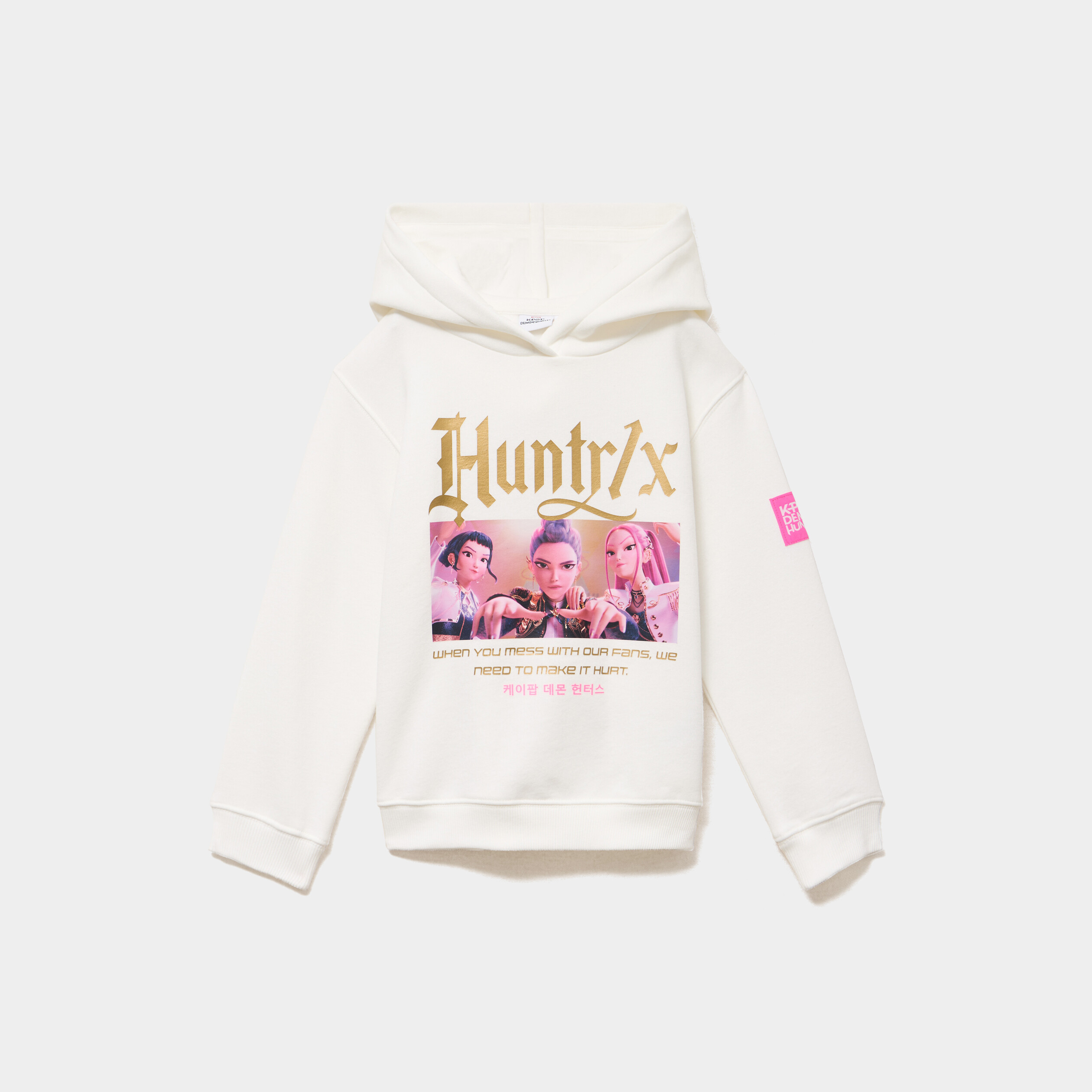 Sweat hoodie Kpop Demon Hunters blanc fille
