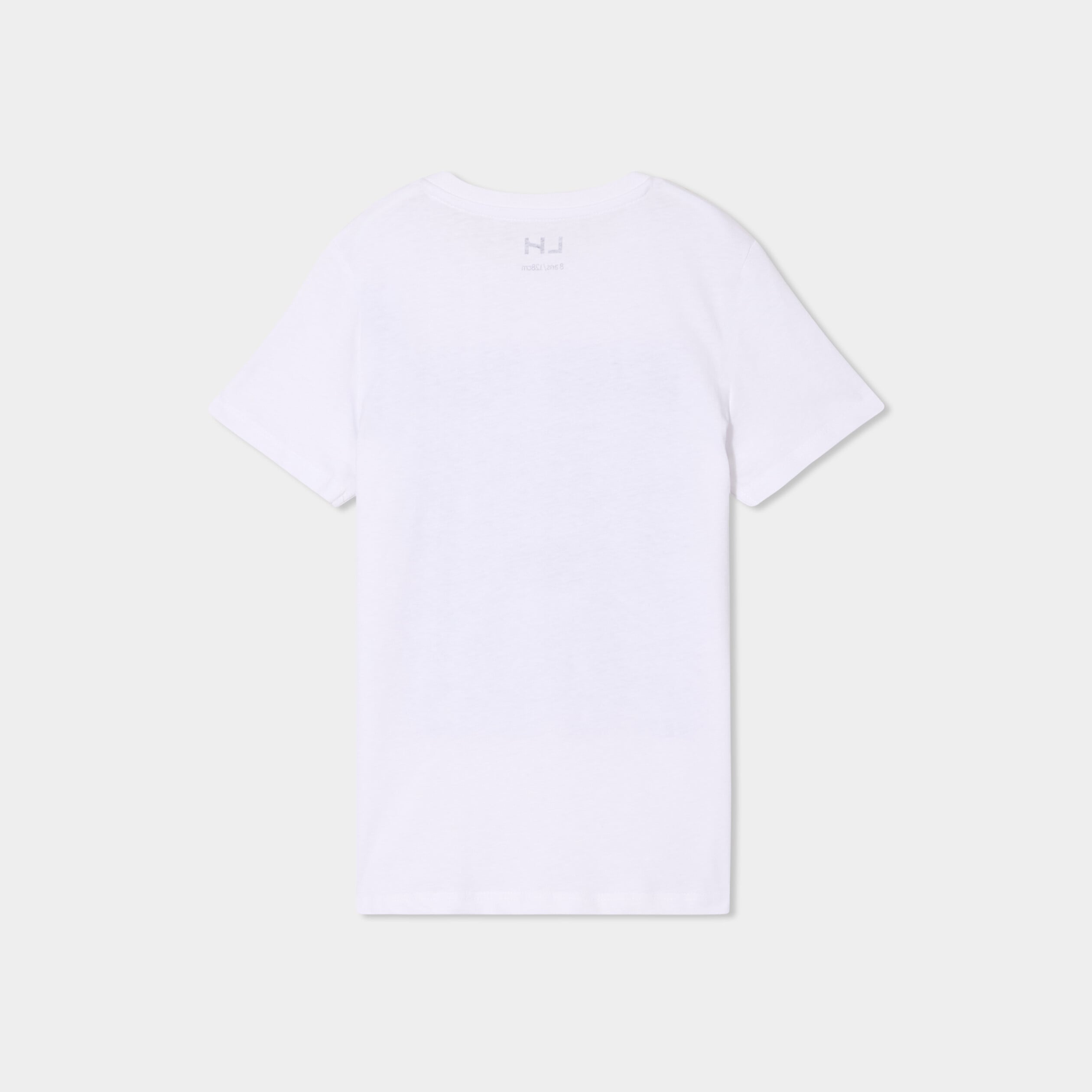 T-shirt col rond manches courtes coton blanc gar&ccedil;on
