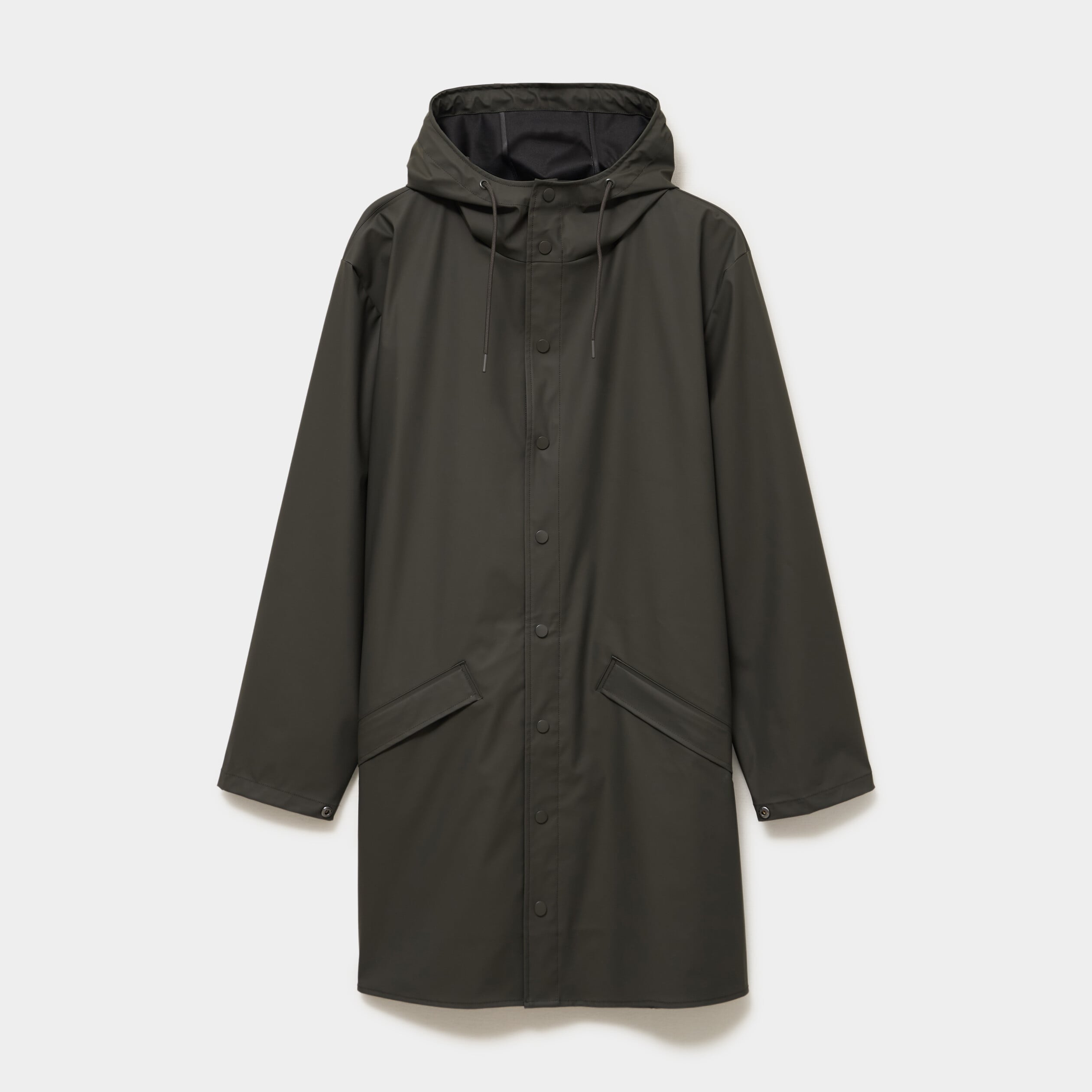 Parka imperm&eacute;able coupe-vent &agrave; capuche vert kaki homme