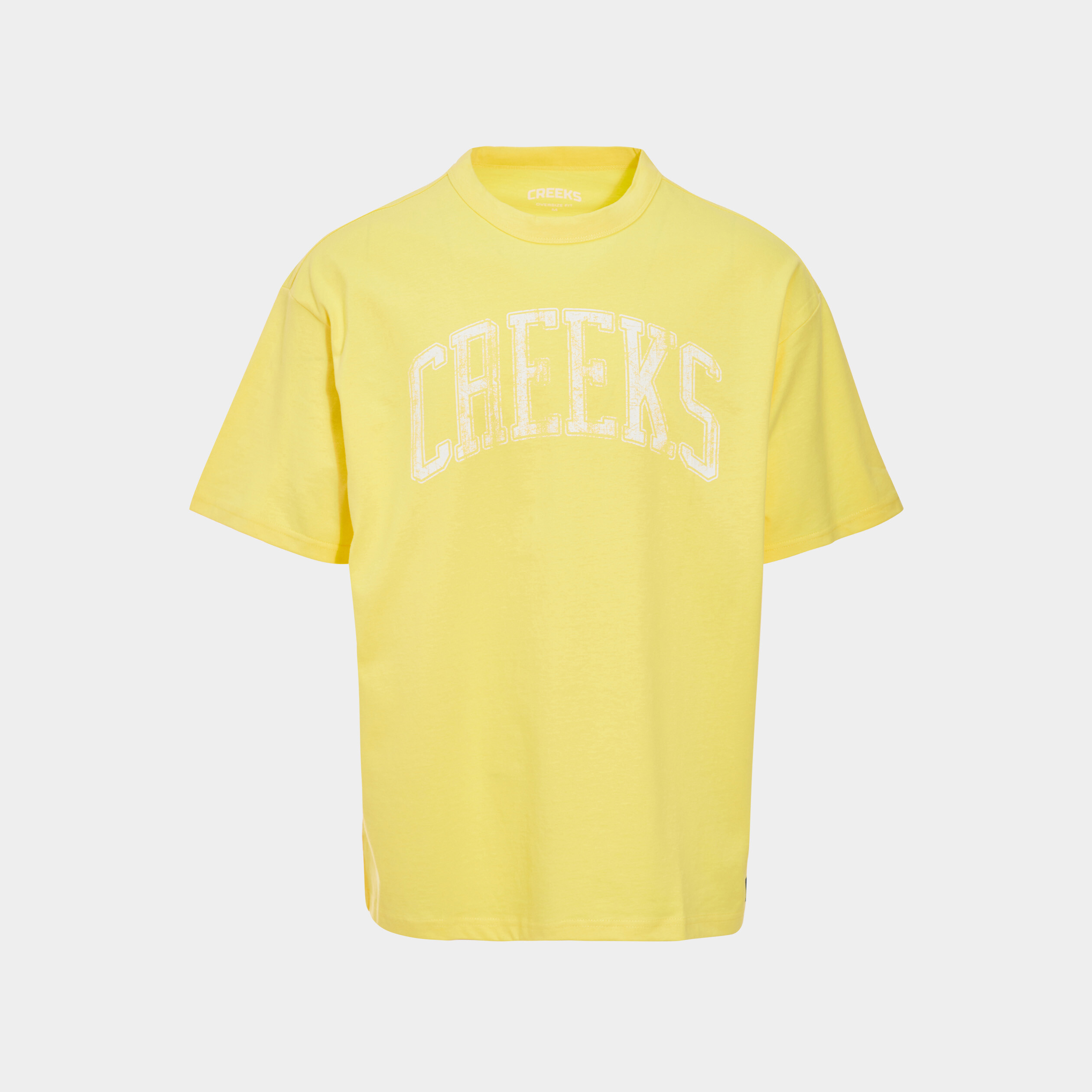 T-shirt manches courtes oversize Creeks jaune citron homme