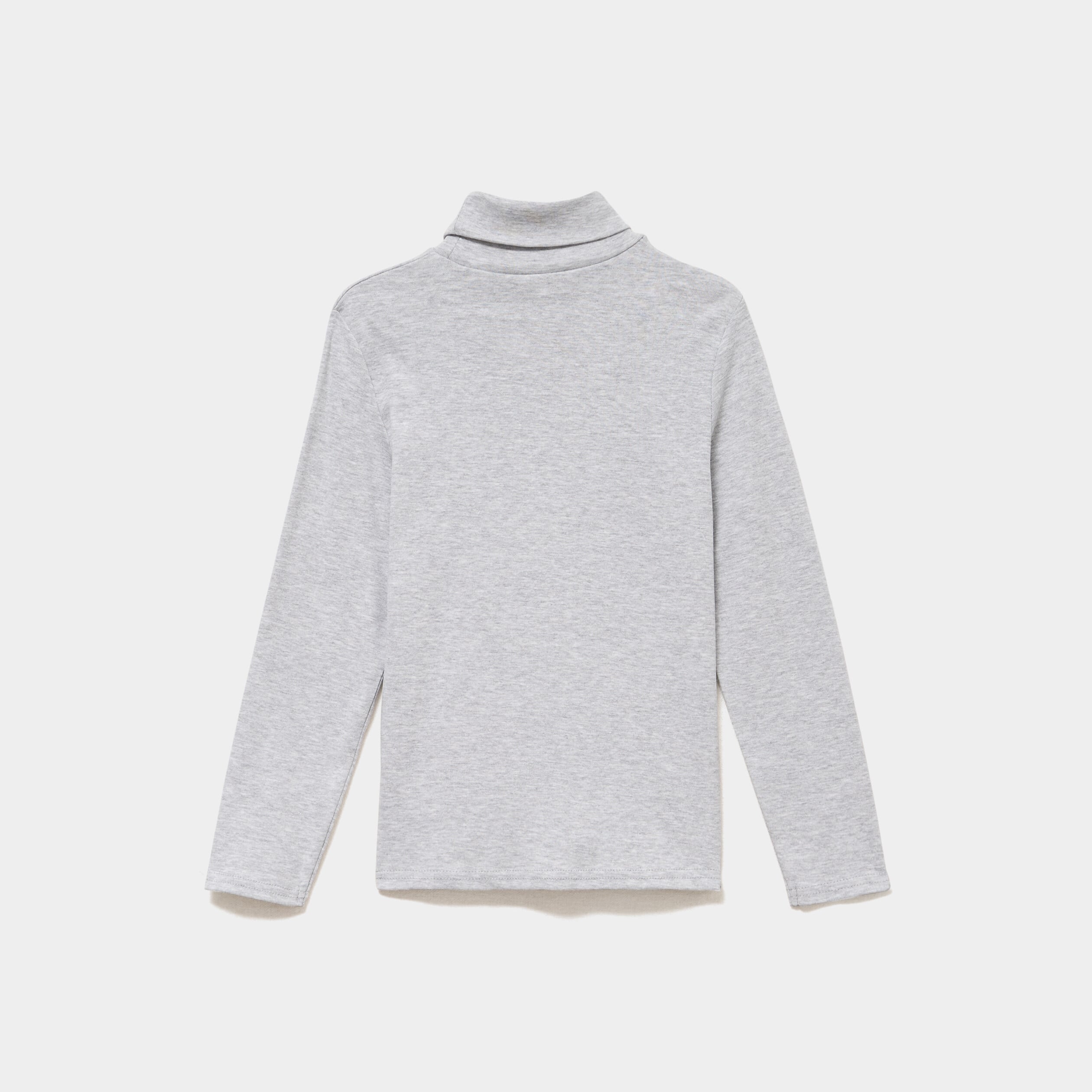 Lot 2 t-shirts col roul&eacute; en coton gris clair gar&ccedil;on