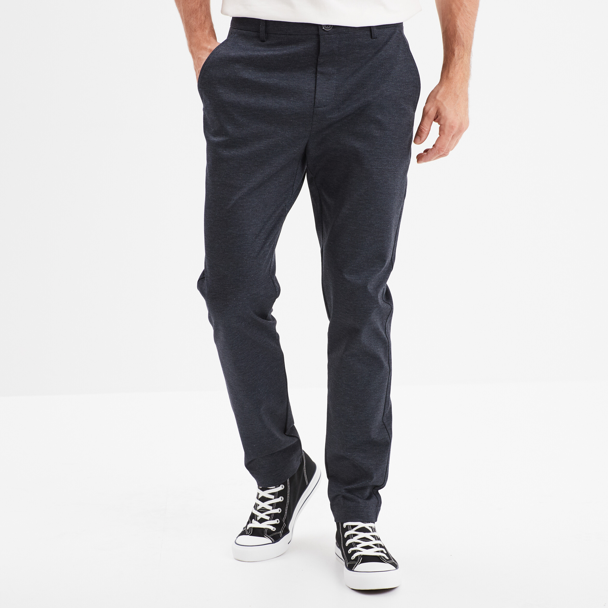 pantalon chino slim bleu fonce homme Pantalon chino slim bleu foncé homme