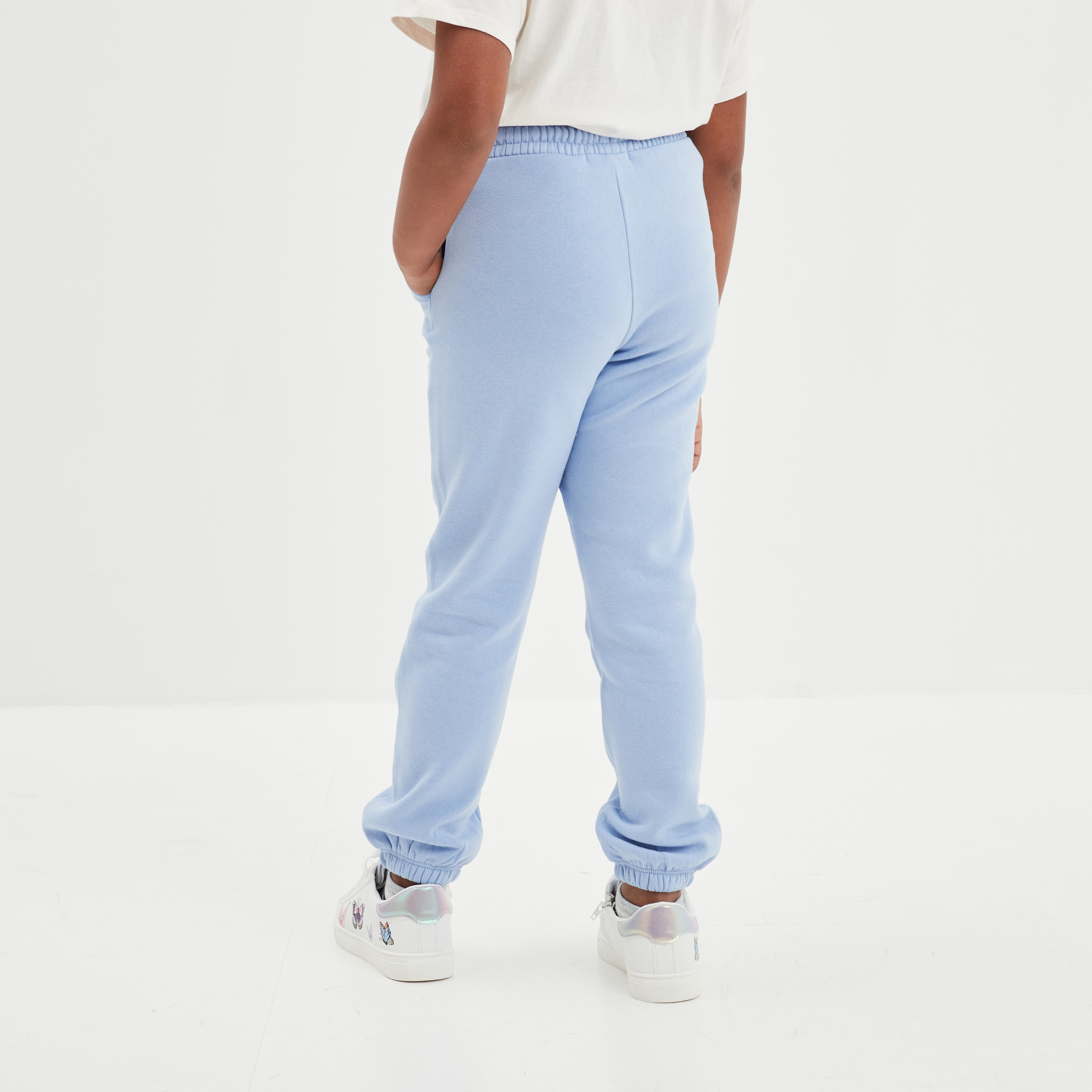 Mini Short Jean Bleu Clair élastiqué - Taille 34/36 - Occasion Très Bon état - Coupe Courte Femme