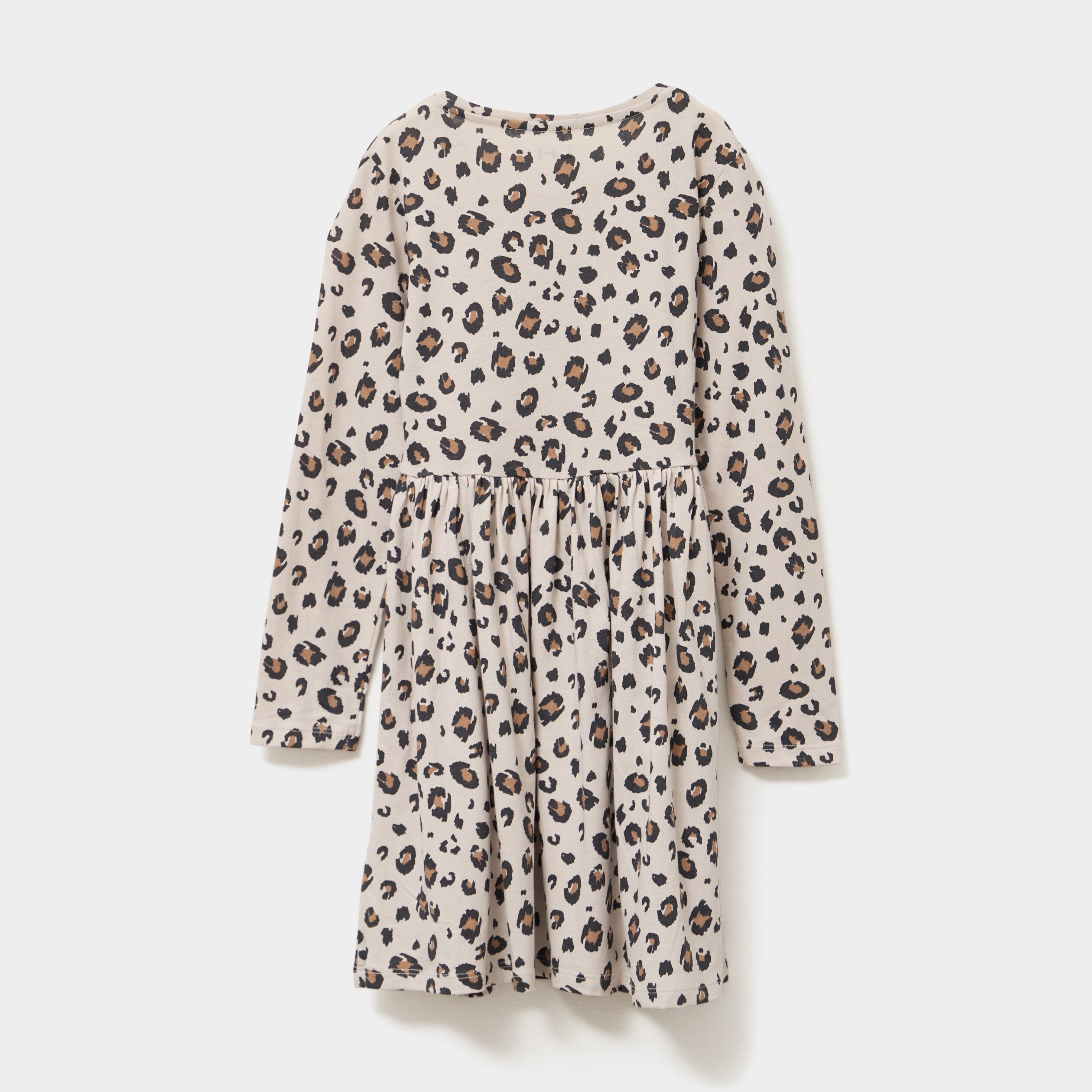 robe evasee manches longues coton sable fille Robe évasée manches longues coton sable fille