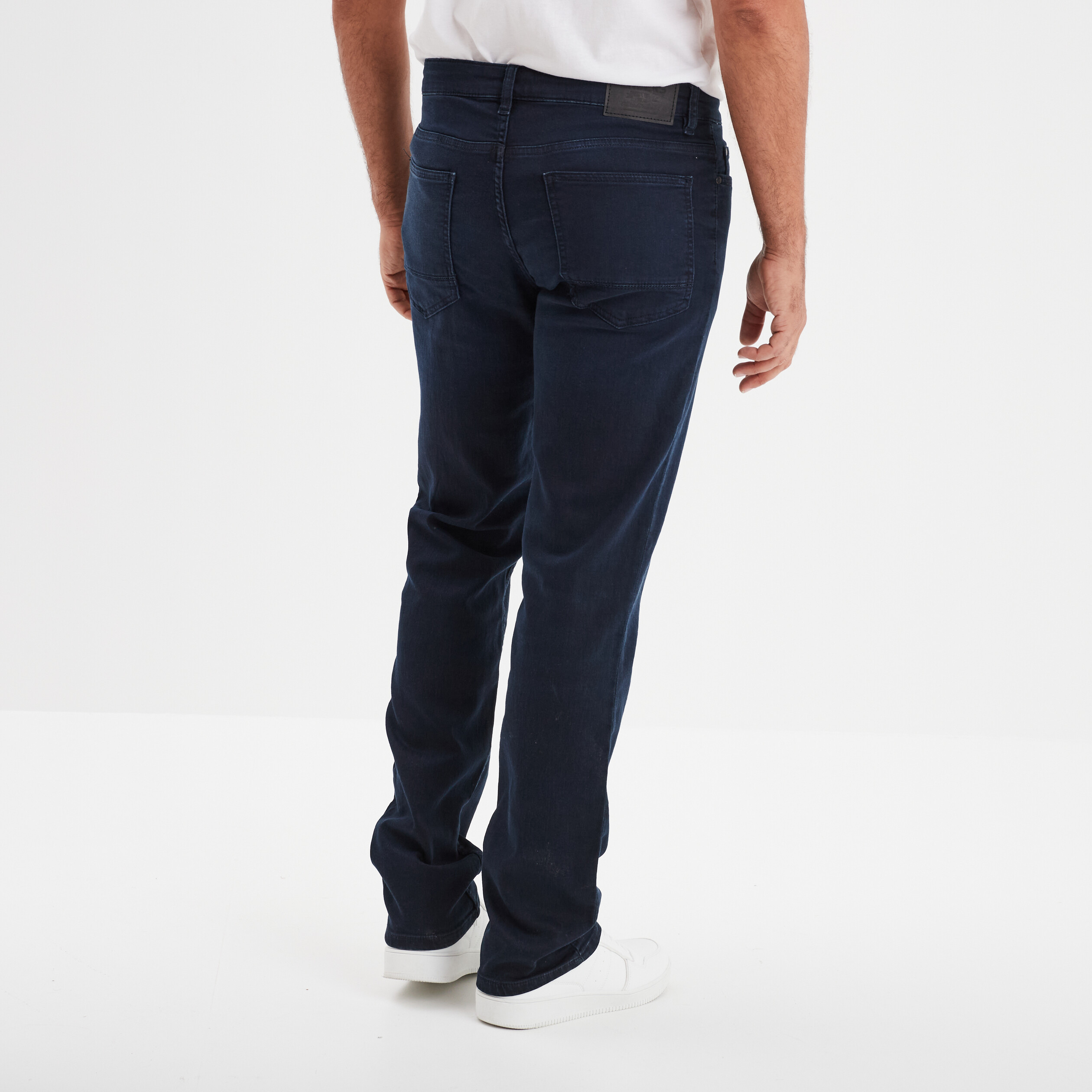 Jean stretch coupe regular denim blue black homme