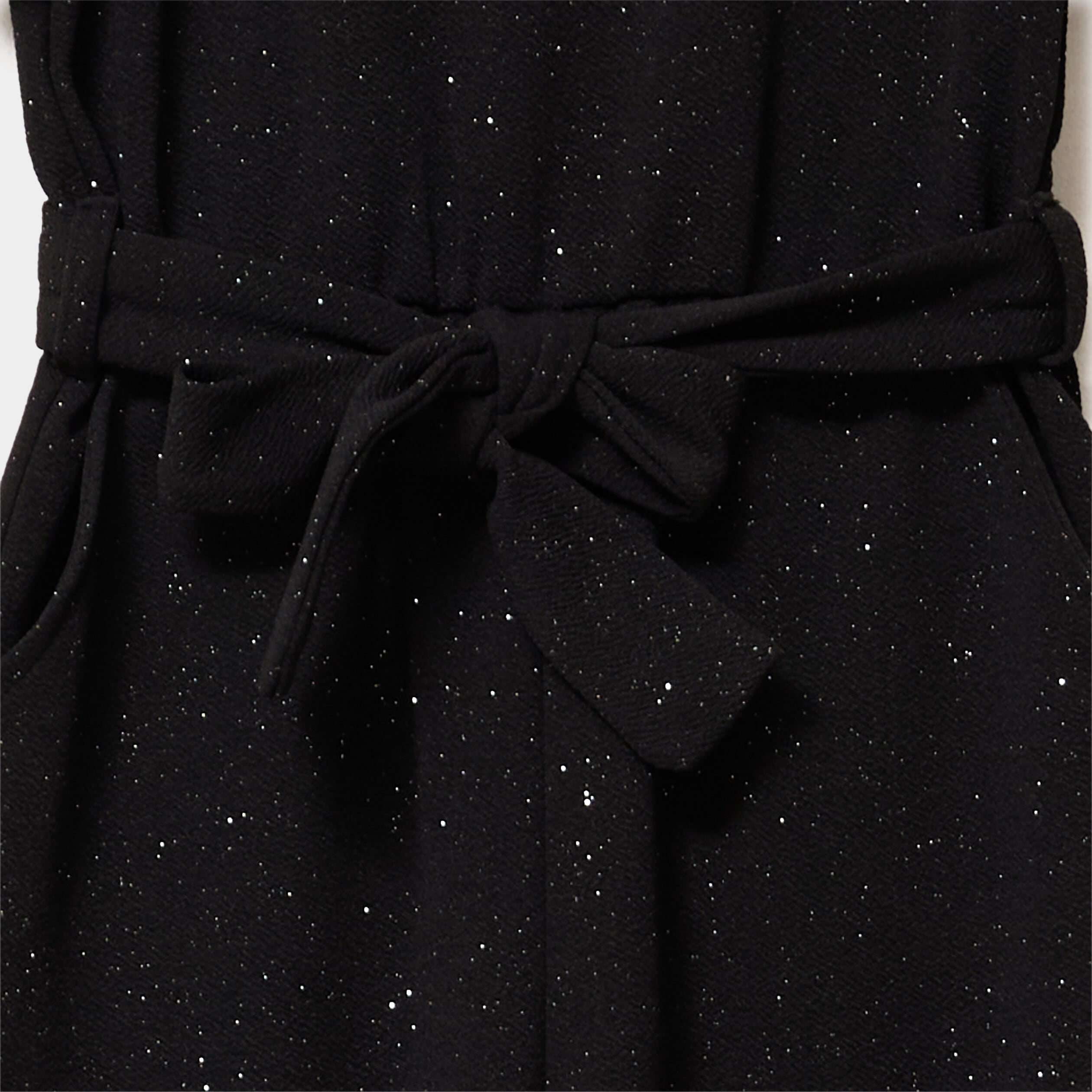 Combinaison pantalon &agrave; paillettes noir fille