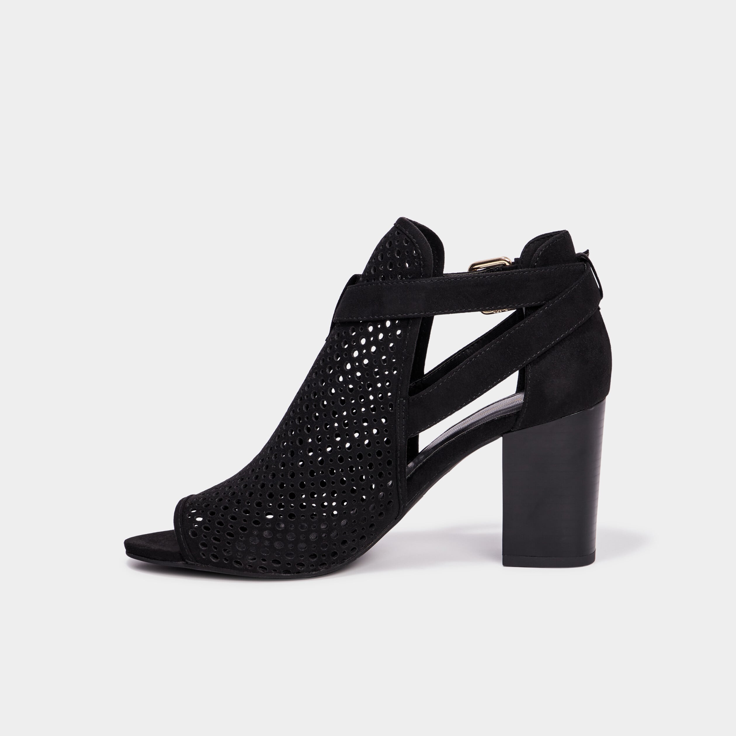 Sandales &agrave; talons noir femme