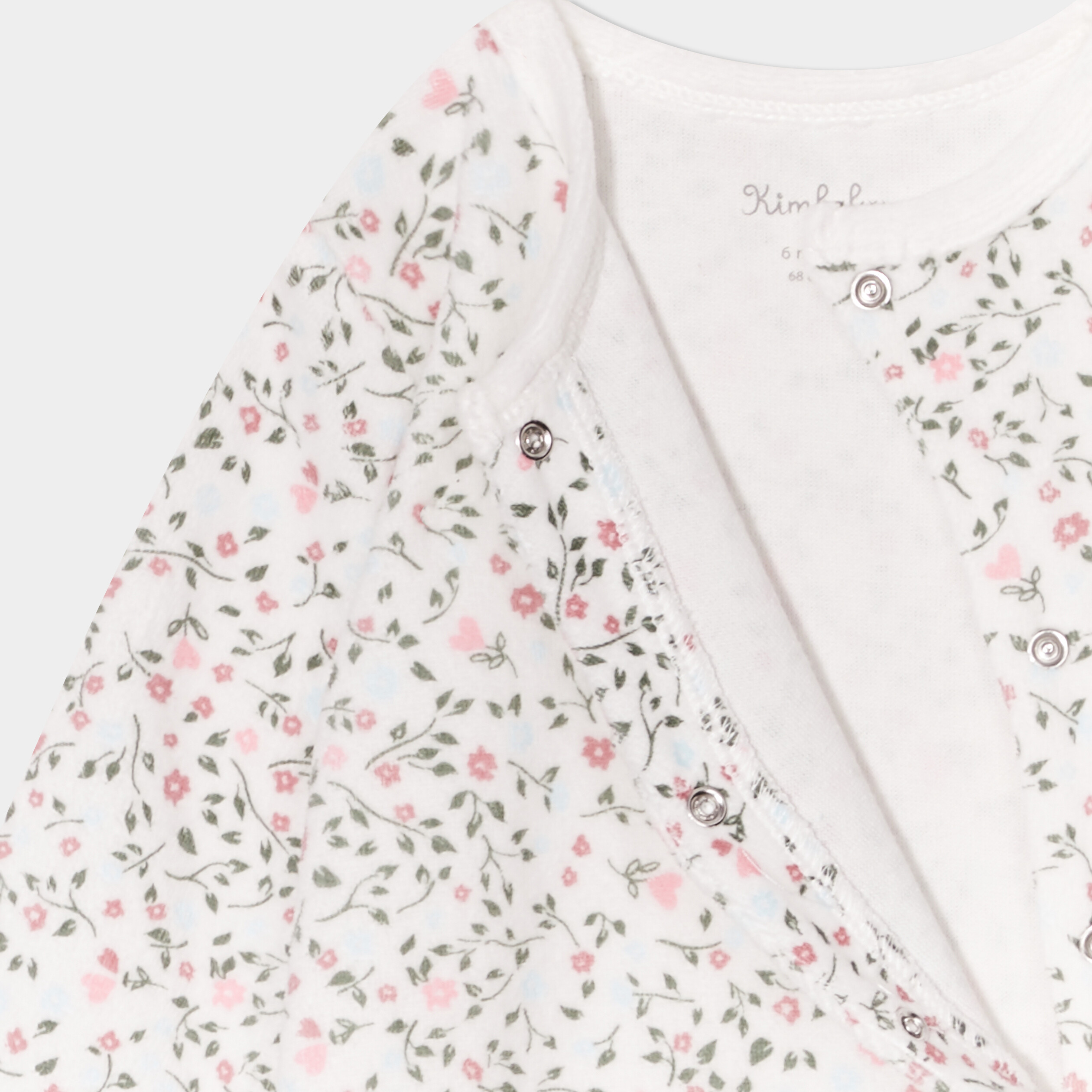 Pyjama dors-bien col rond effet polaire beige b&eacute;b&eacute;