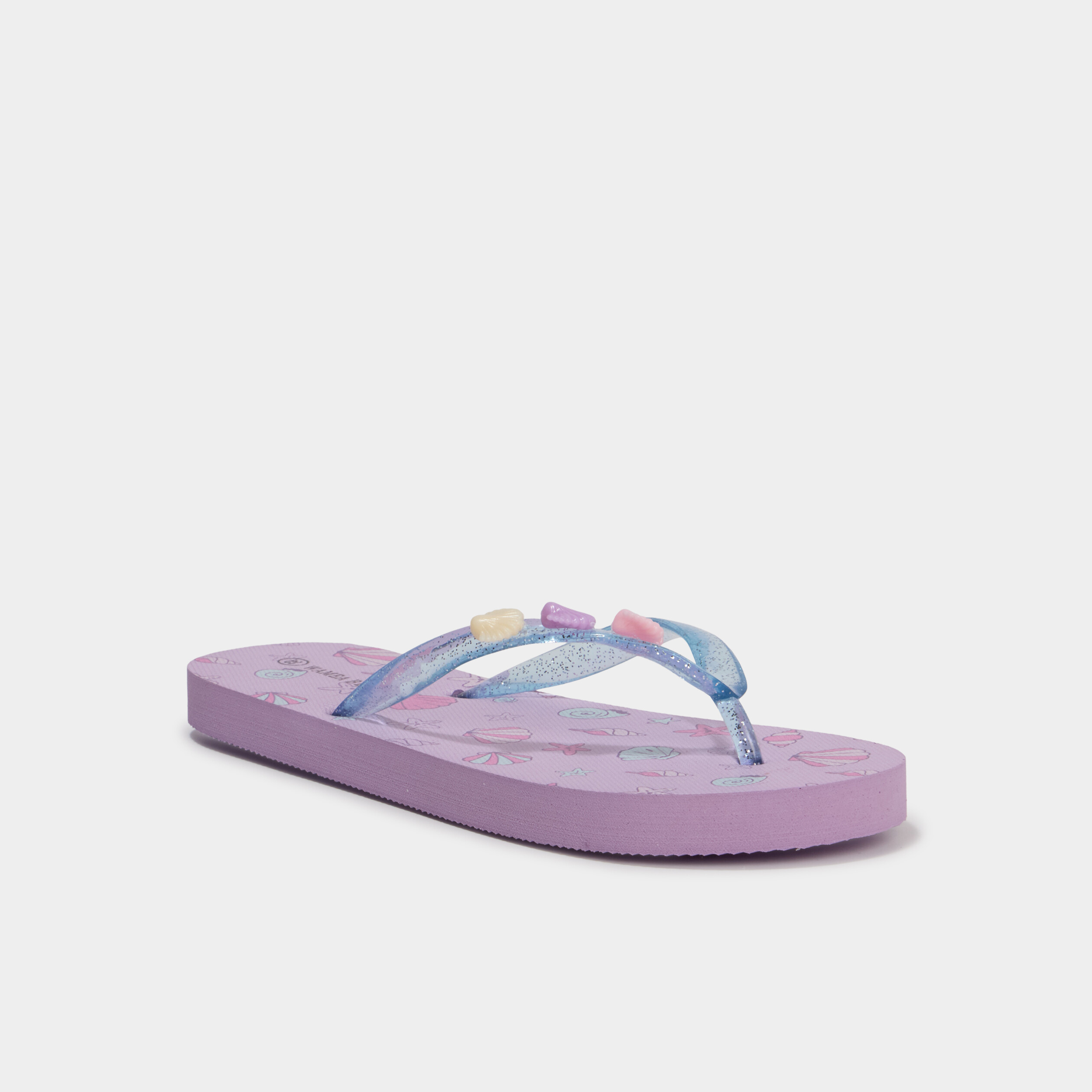 Tongs d&eacute;tails fantaisie rose fille