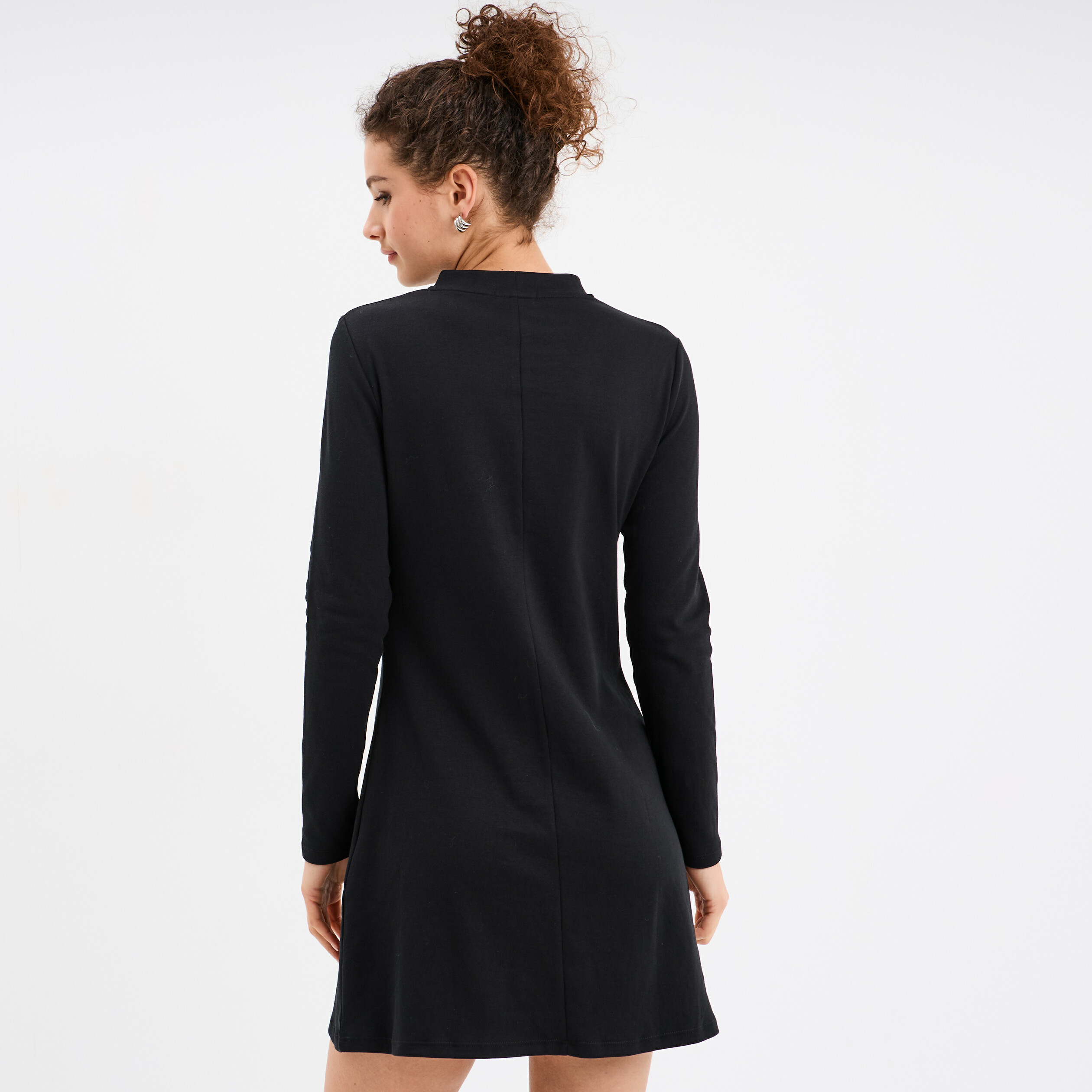 robe evasee col montant courte liberto noir femme Robe évasée col montant courte Liberto noir femme
