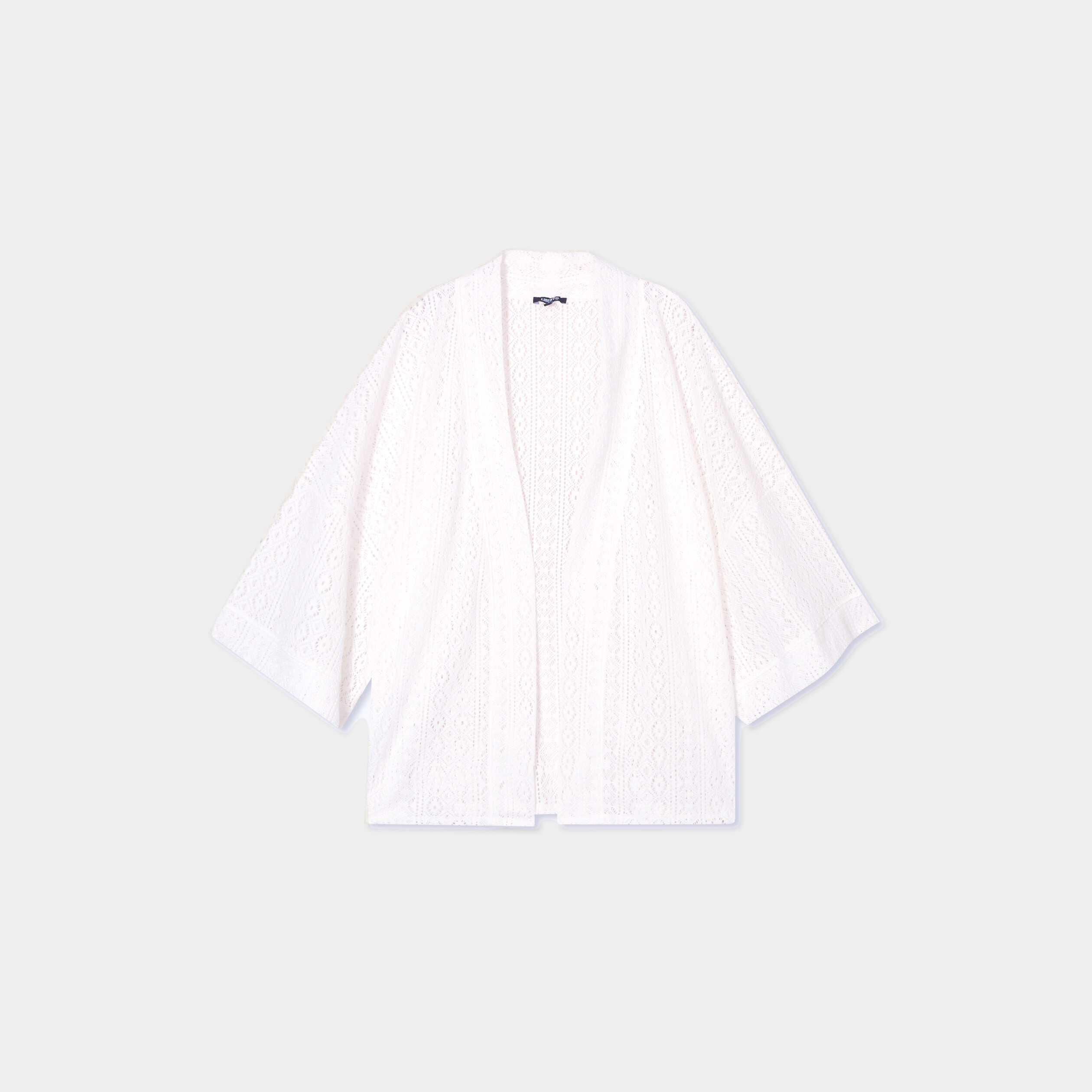 veste esprit kimono dentelle blanc femme Veste esprit kimono dentelle blanc femme