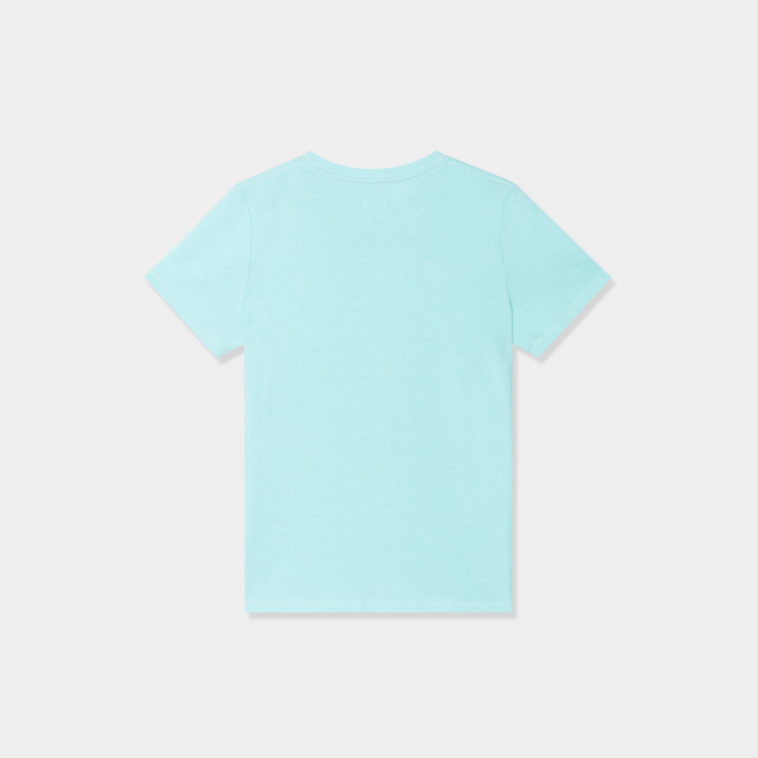 t shirt en coton manches courtes bleu turquoise garcon T-shirt en coton manches courtes bleu turquoise garçon