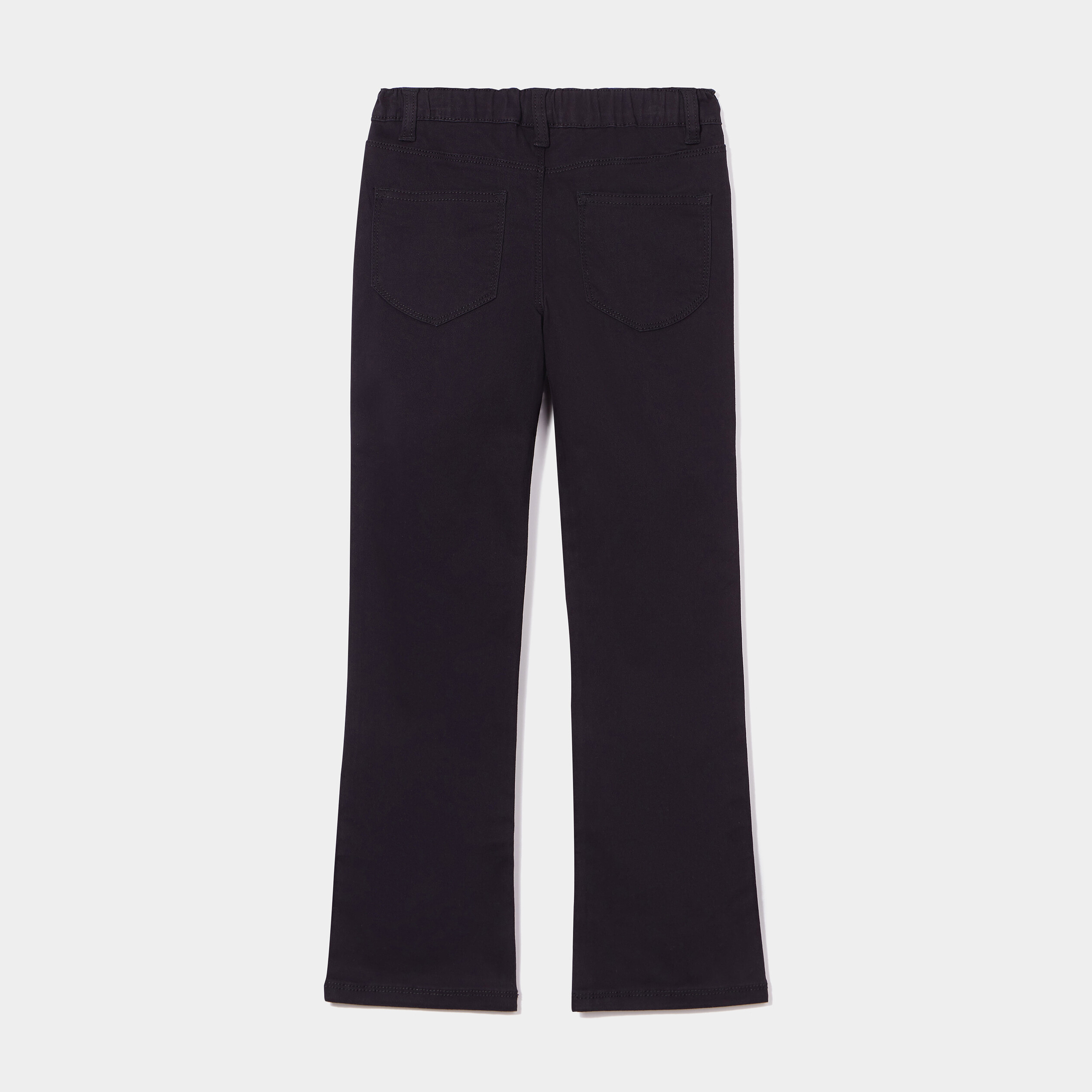 Tregging flare coton taille élastiquée noir fille
