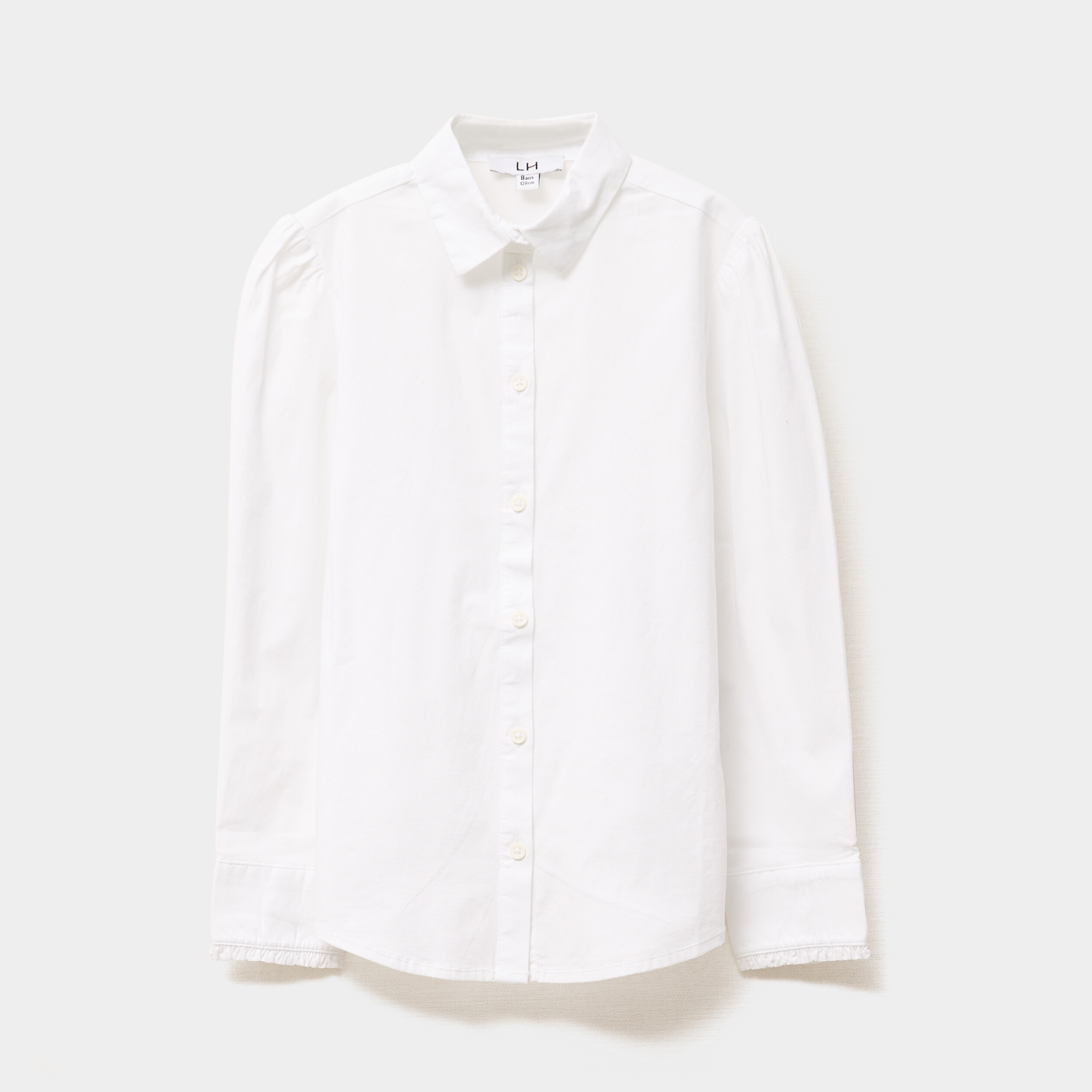 chemise manches longues blanc fille Chemise manches longues blanc fille