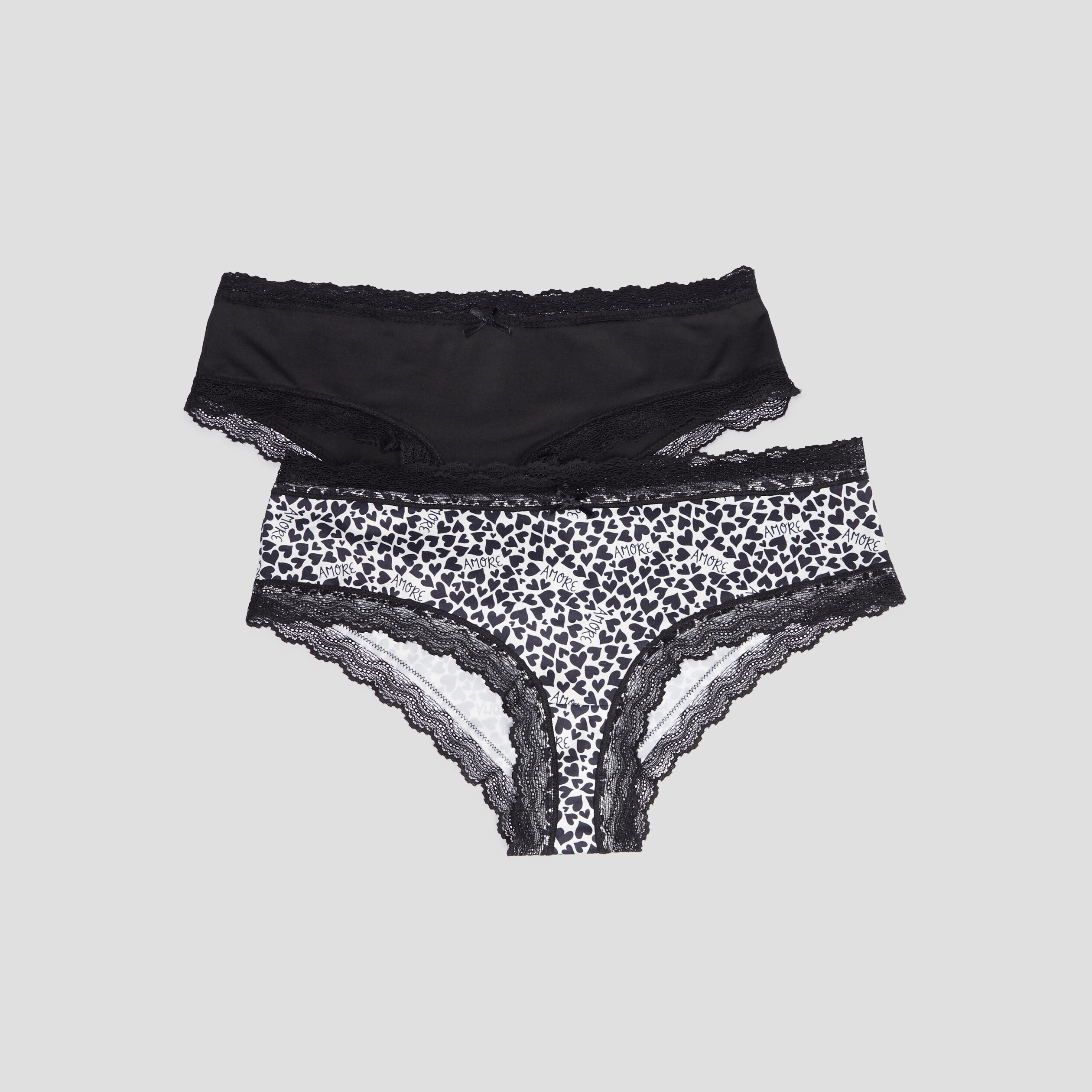 Lot 2 shortys microfibre ecru femme