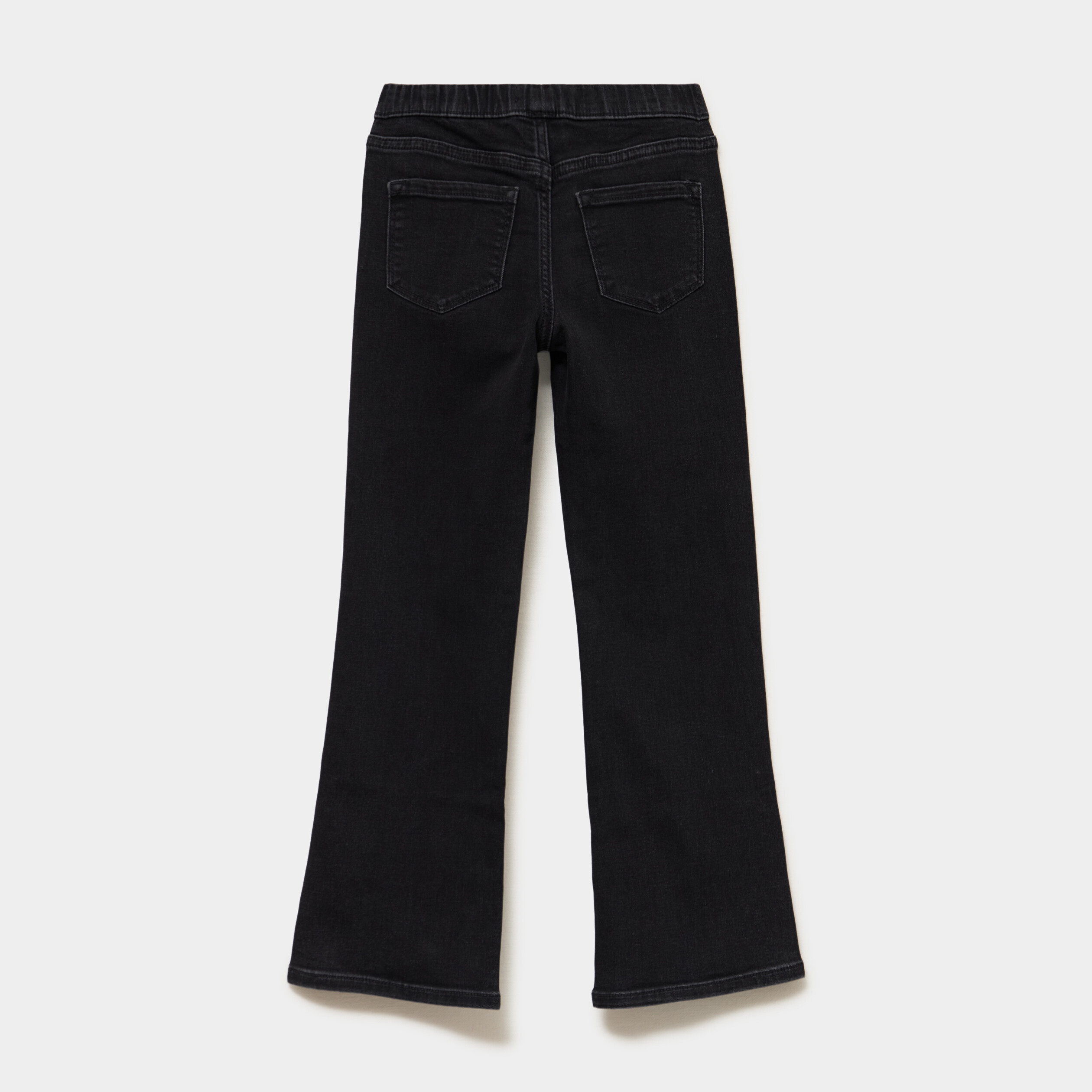 Jegging bootcut taille &eacute;lastiqu&eacute;e denim noir fille