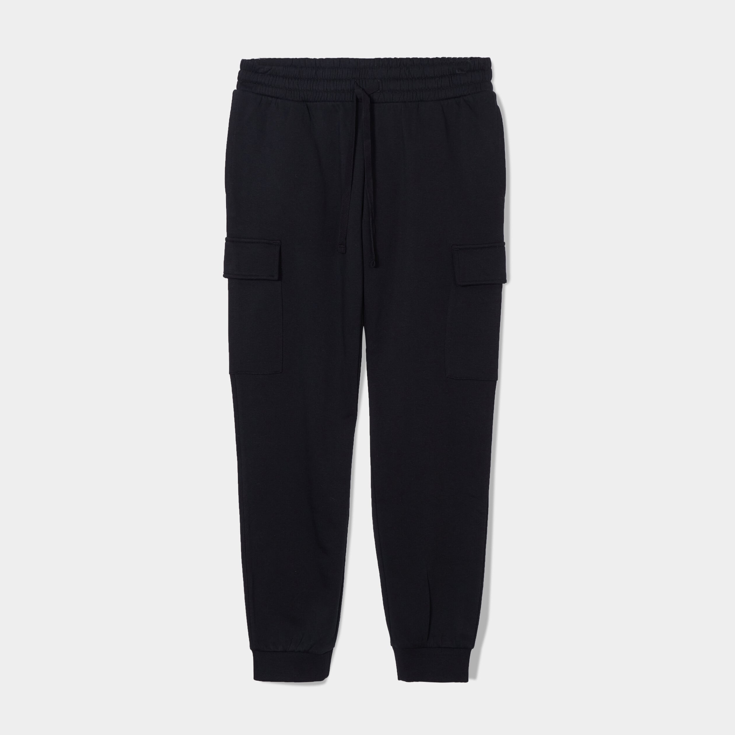Pantalon jogging cargo molleton noir homme