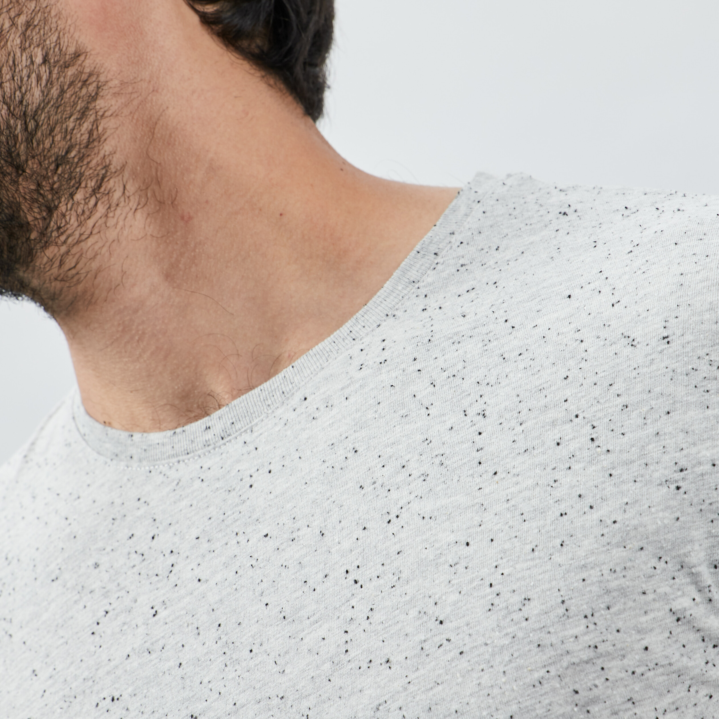 T-shirt manches courtes ivoire homme