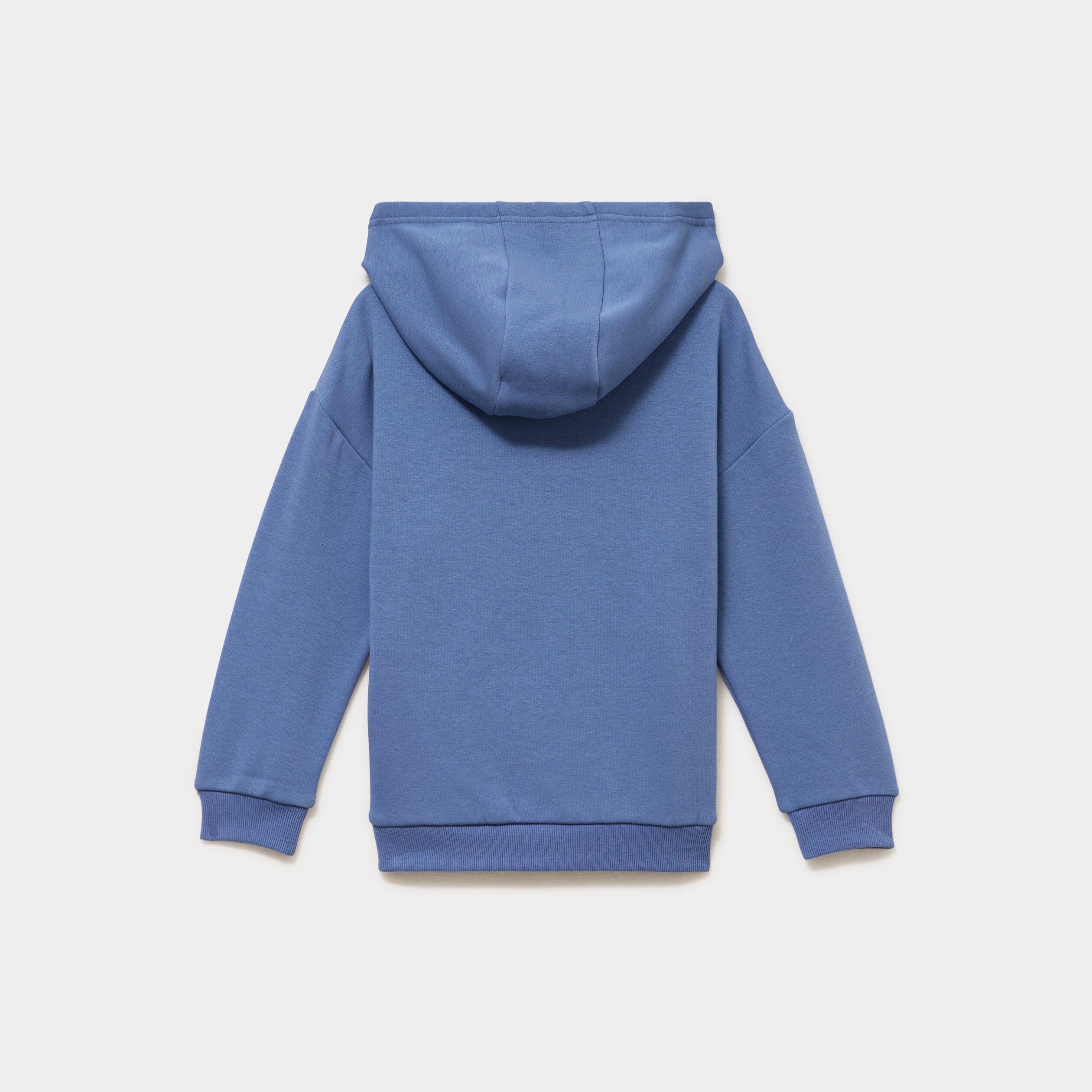 Sweat hoodie doubl&eacute; &agrave; capuche oversize bleu gar&ccedil;on
