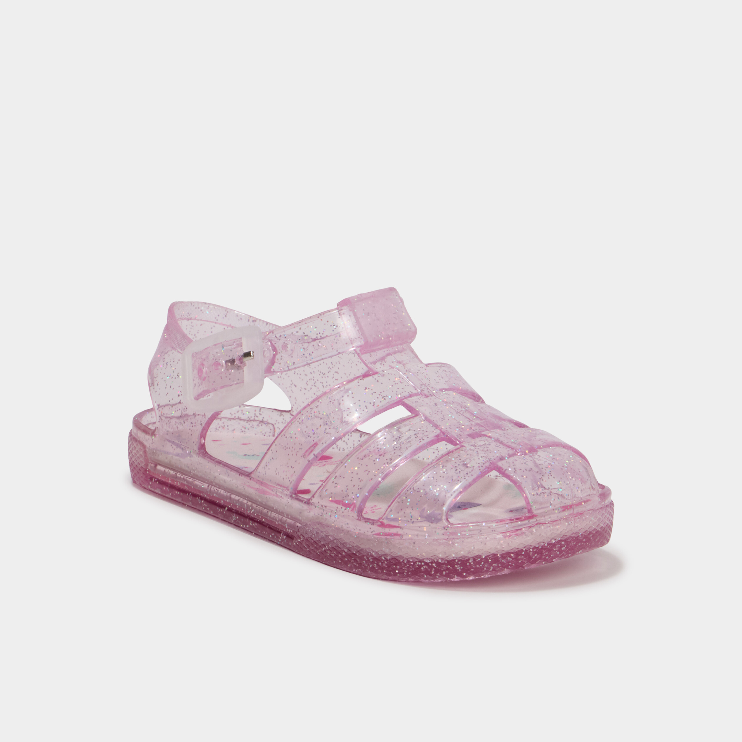 Sandales de plage paillettes rose b&eacute;b&eacute; fille