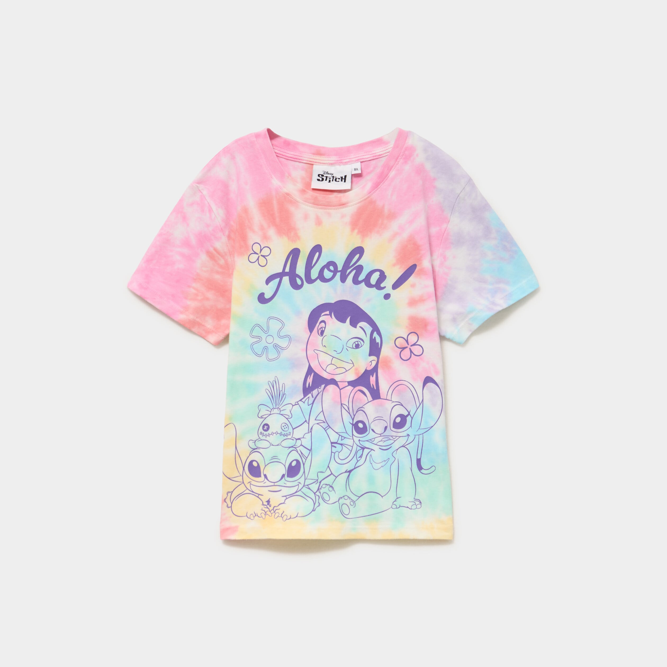 T-shirt manches courtes coton Stitch multicolore fille