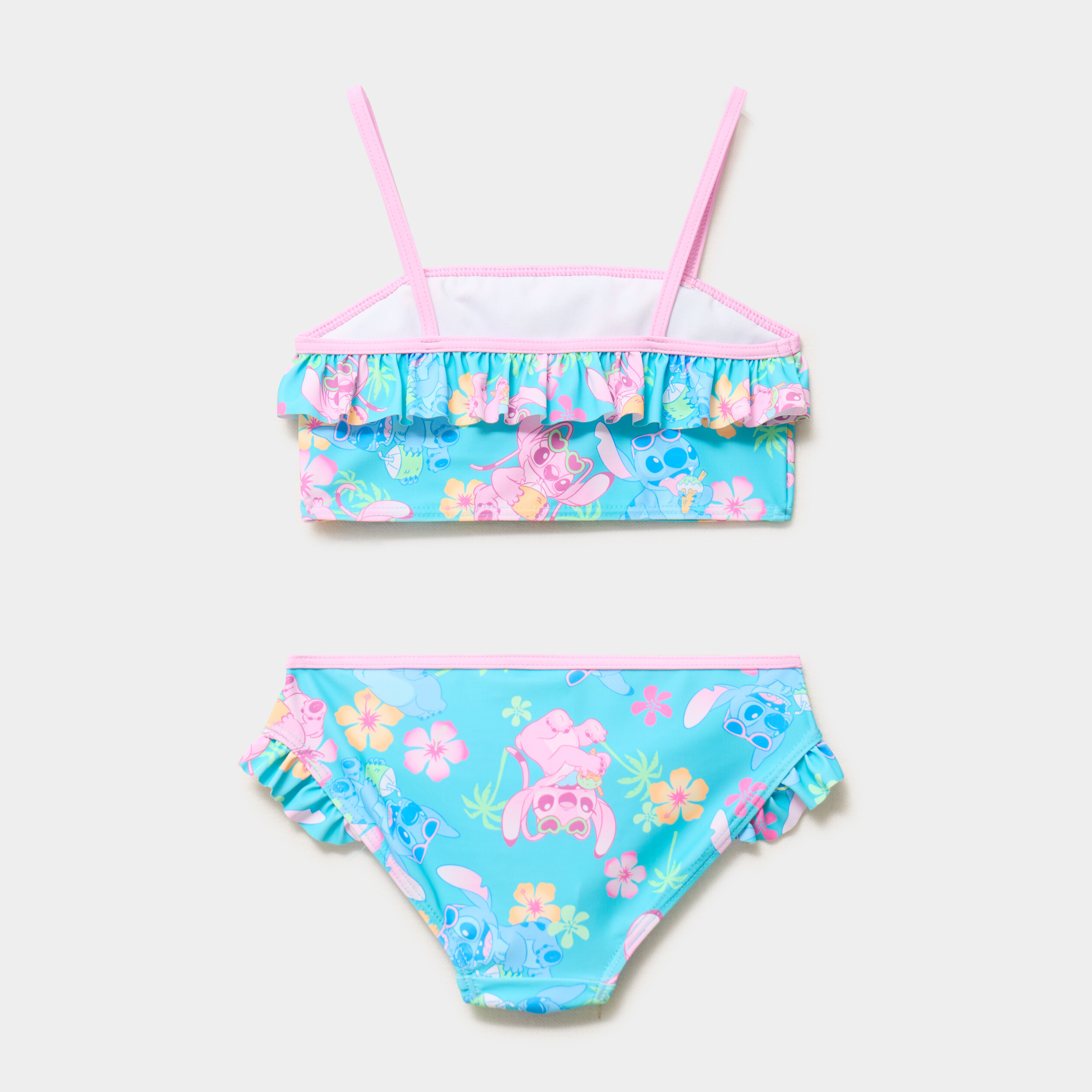 Maillot de bain 2 pi&egrave;ces Stitch bleu turquoise fille