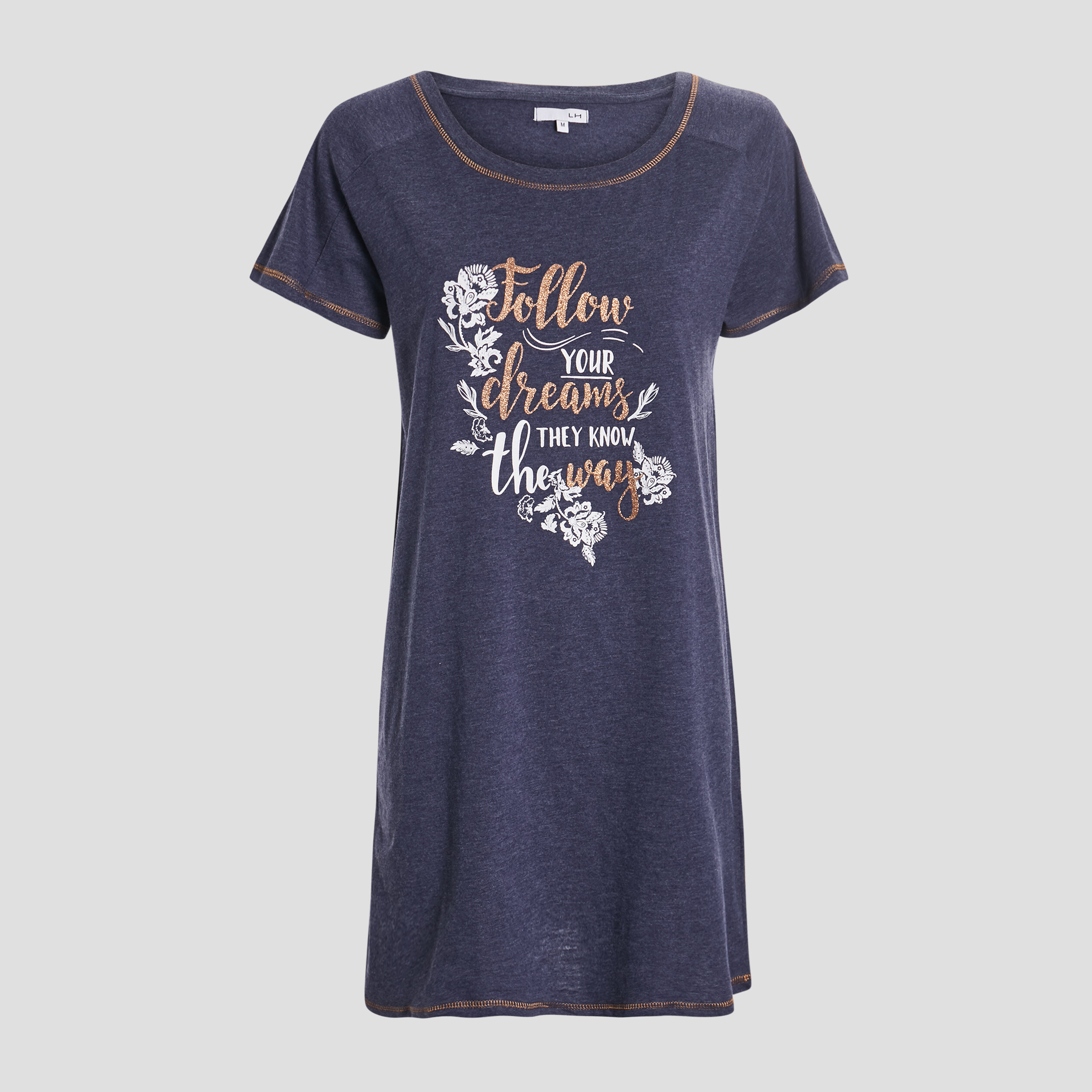 Chemise de nuit bleu femme