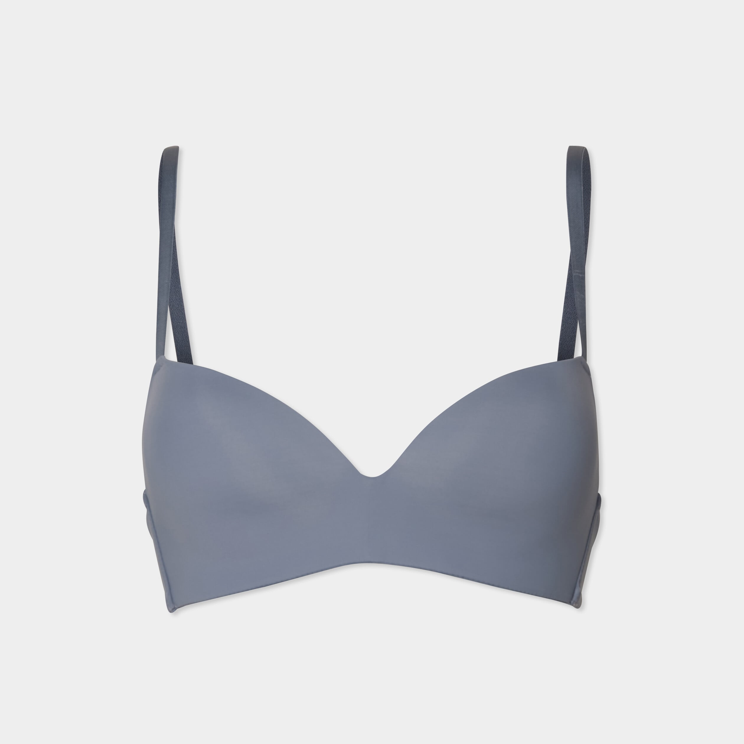 Soutien-gorge push-up triangle bleu gris femme