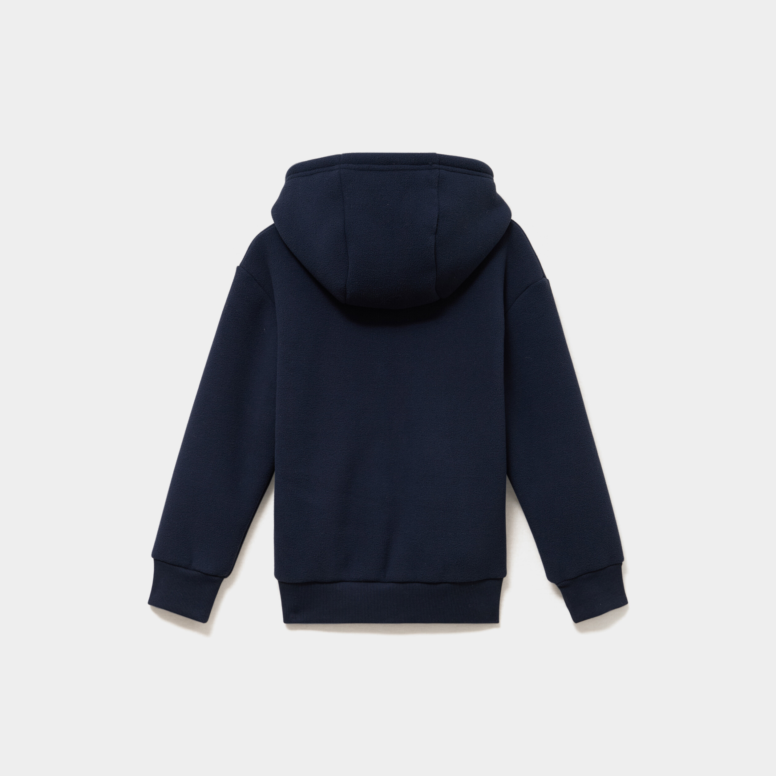Gilet zipp&eacute; polaire doubl&eacute; &agrave; capuche bleu marine gar&ccedil;on