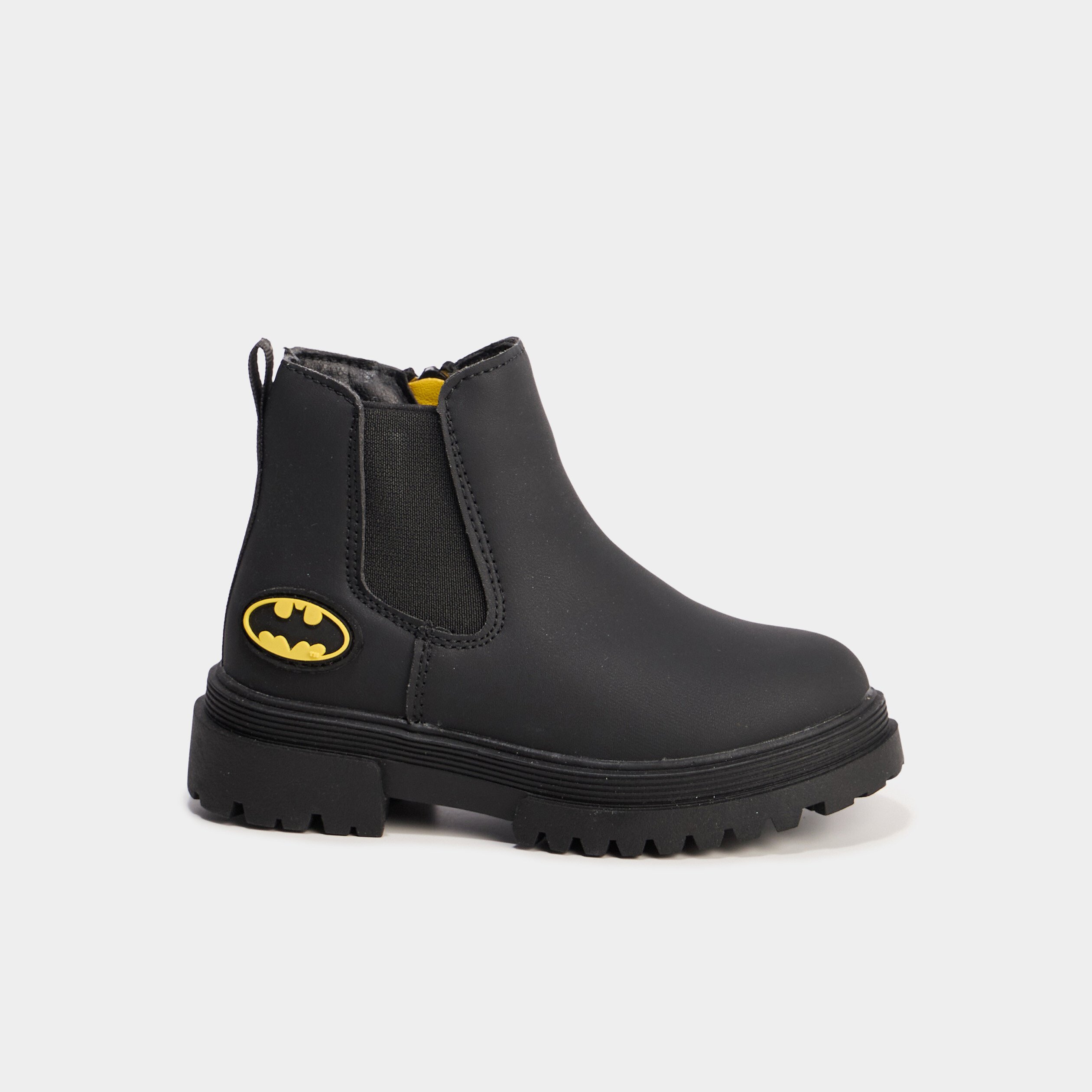 boots crantees batman noir garcon Boots crantées Batman noir garçon
