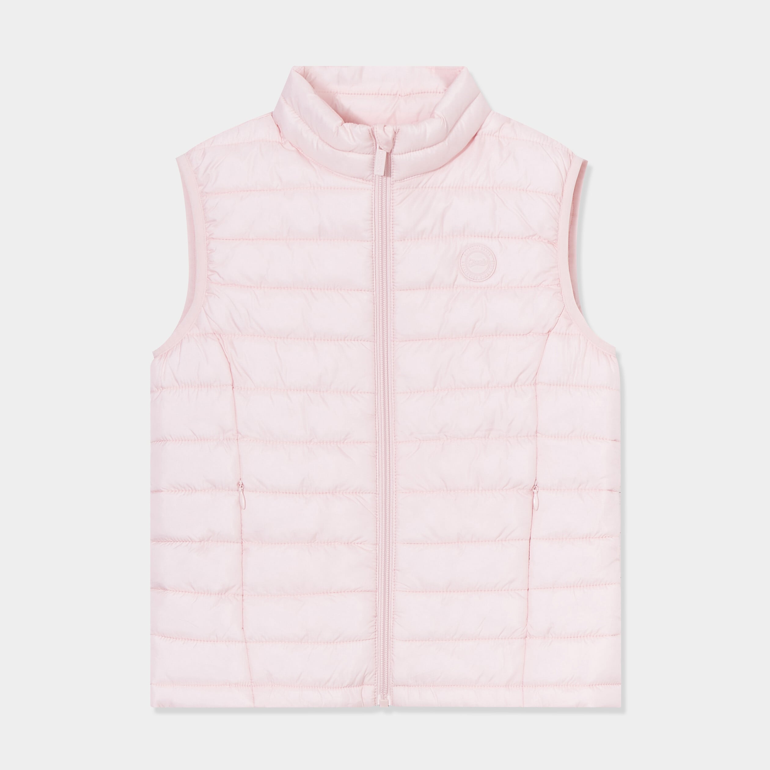 Doudoune l&eacute;g&egrave;re sans manches imperm&eacute;able rose clair fille