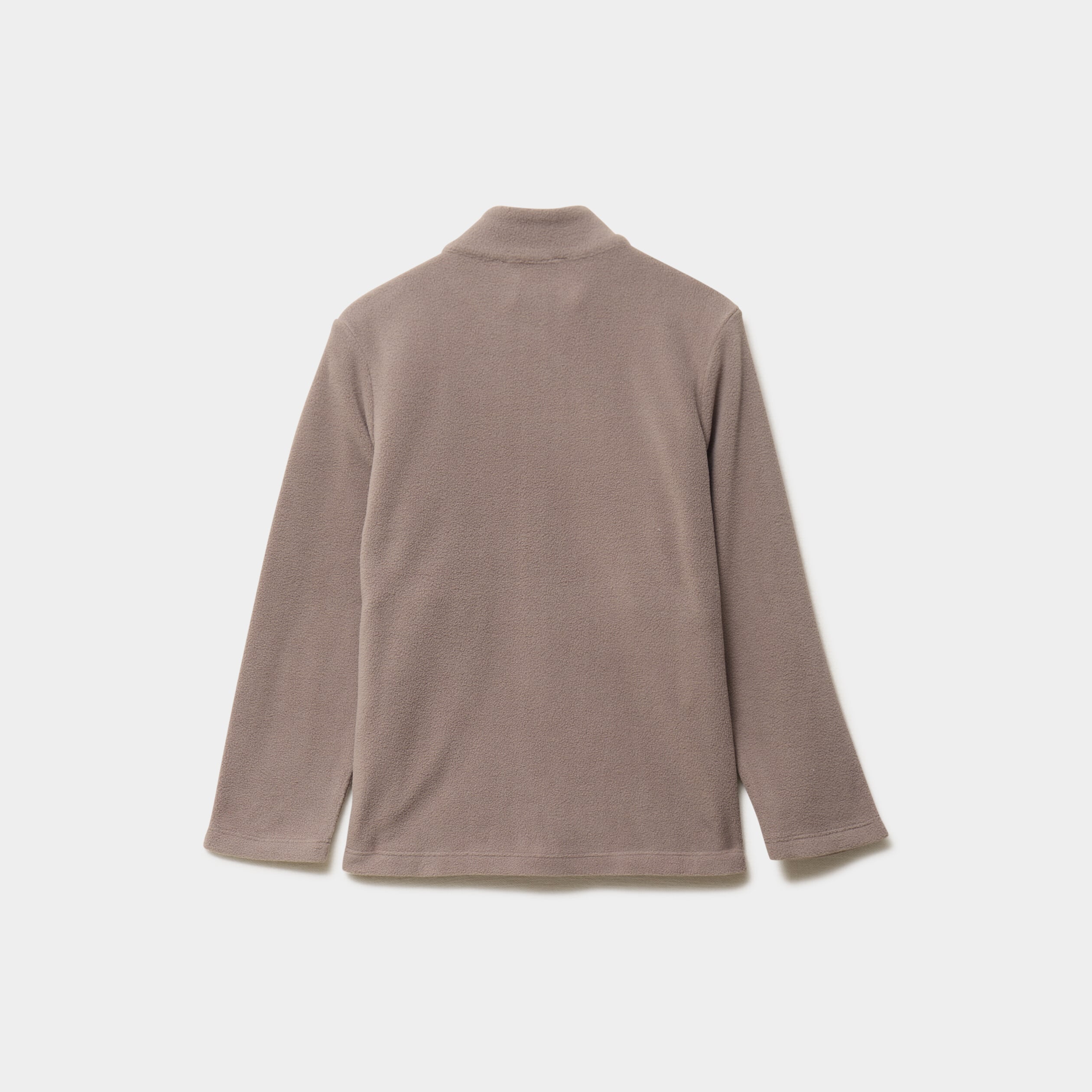 Gilet polaire zipp&eacute; col montant gris gar&ccedil;on