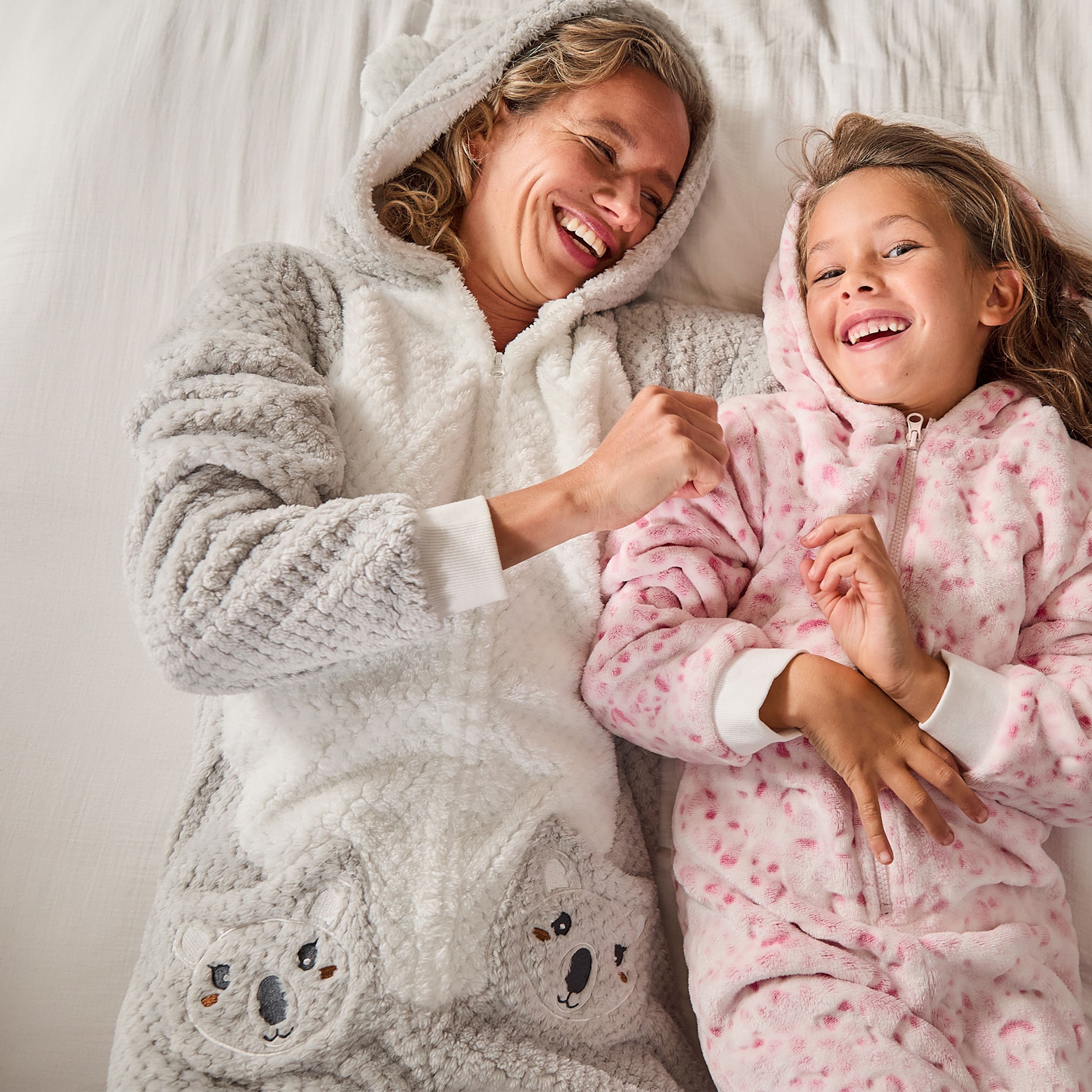 Combinaison pyjama a capuche gris femme