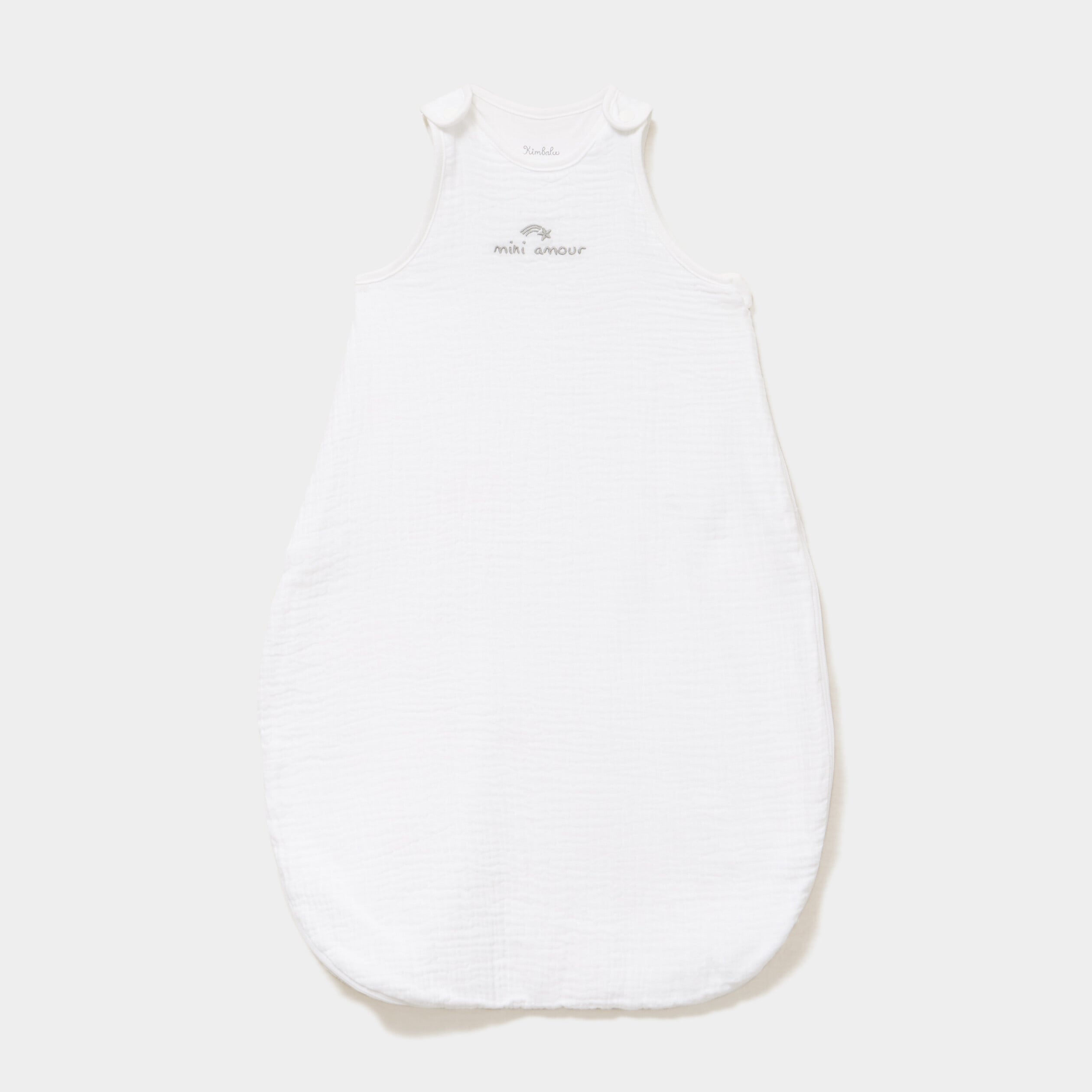 Gigoteuse gaze coton sans manches TOG 1 blanc b&eacute;b&eacute;