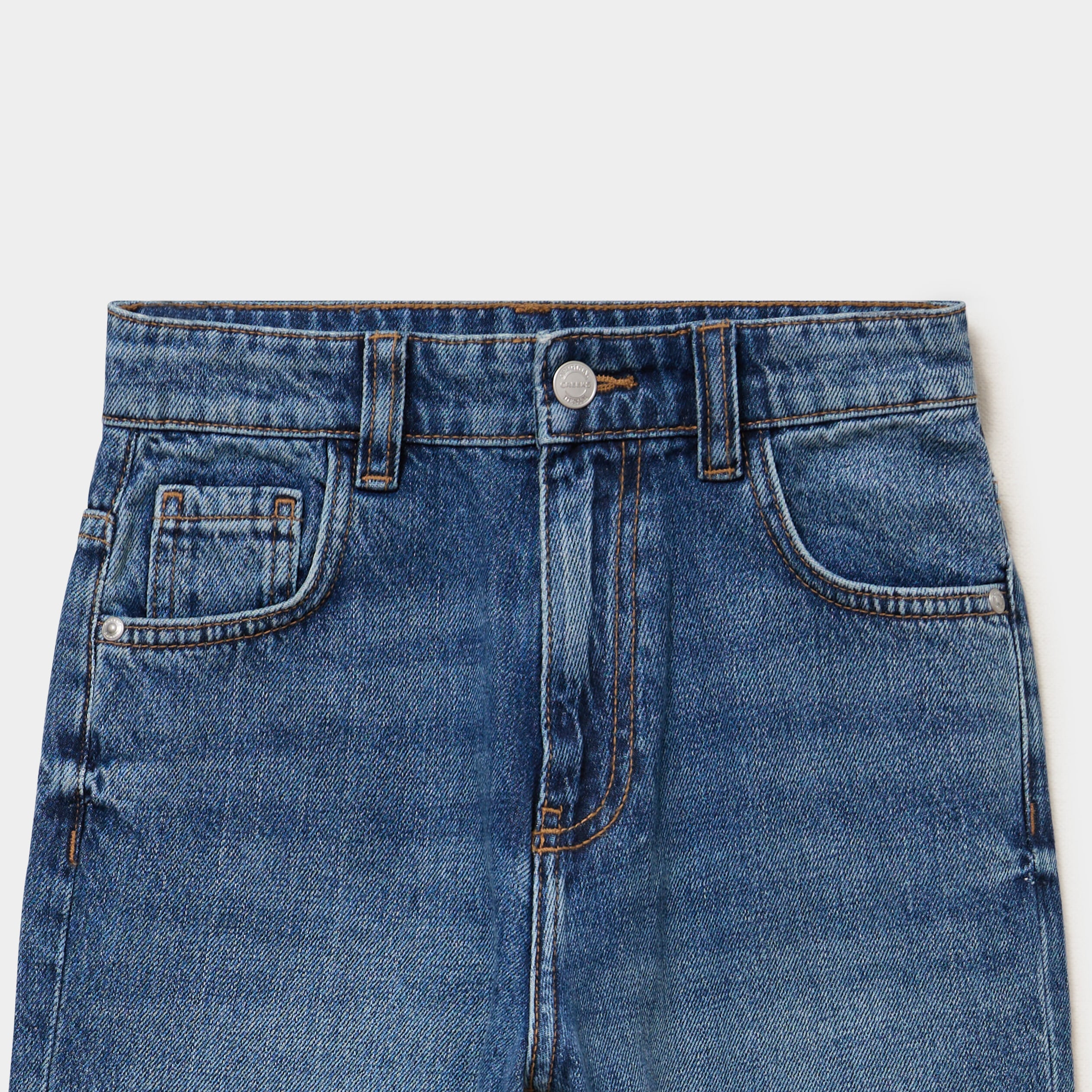 Jean baggy taille basse coton denim stone gar&ccedil;on