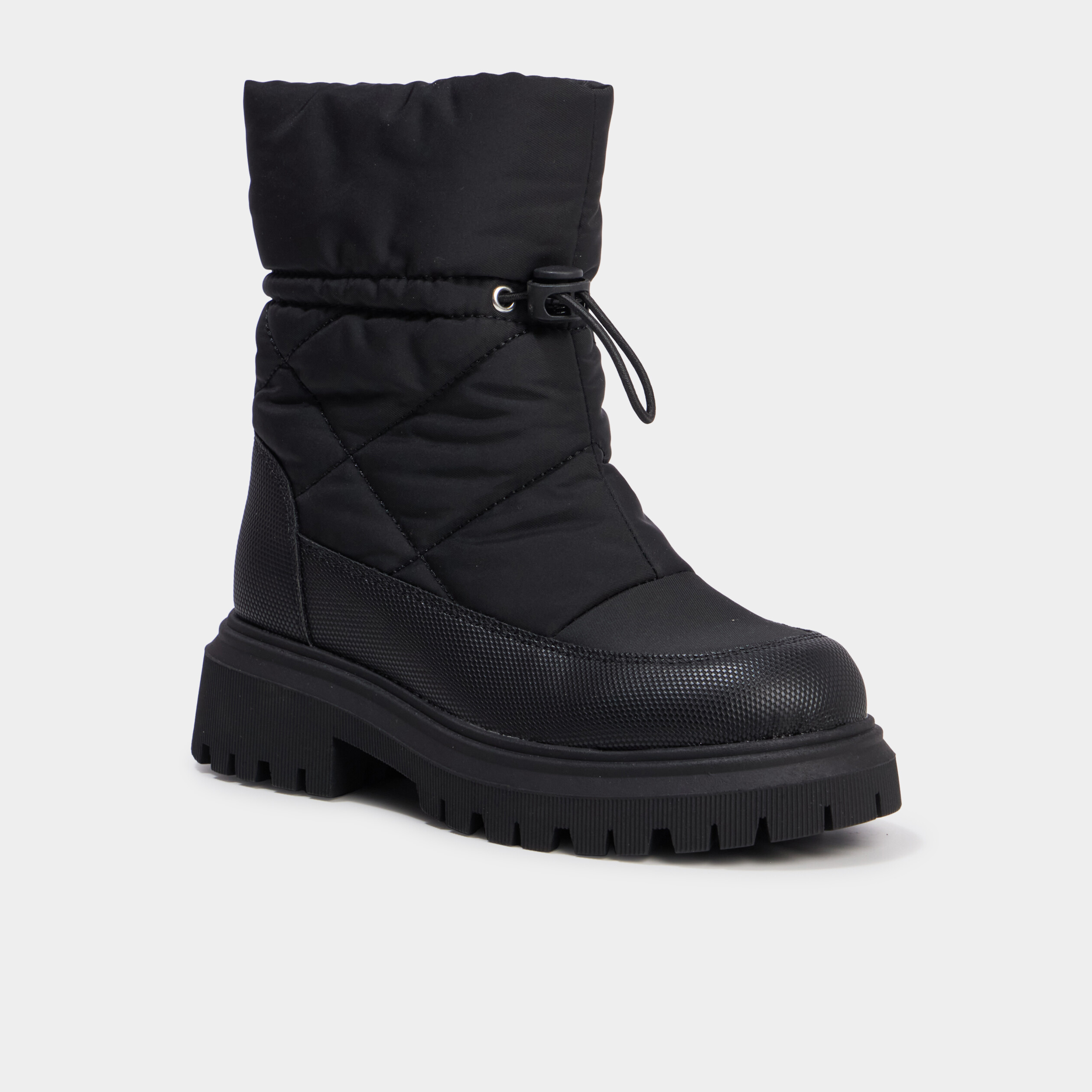 Boots avec lien &agrave; coulisse noir fille