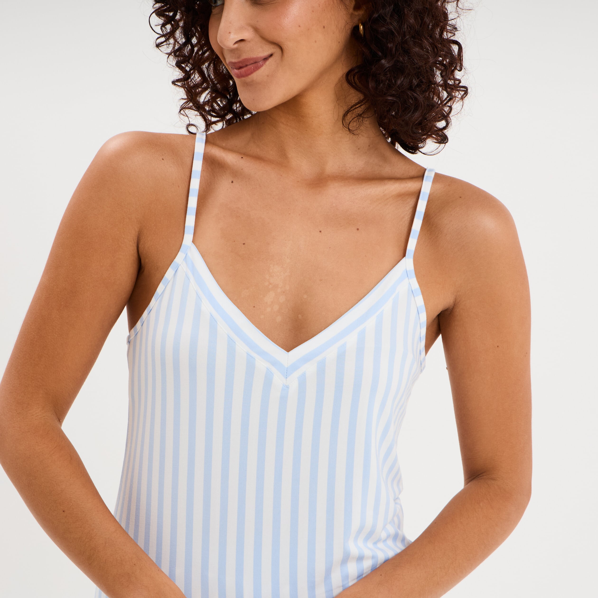 Ensemble pyjama short et d&eacute;bardeur blanc femme