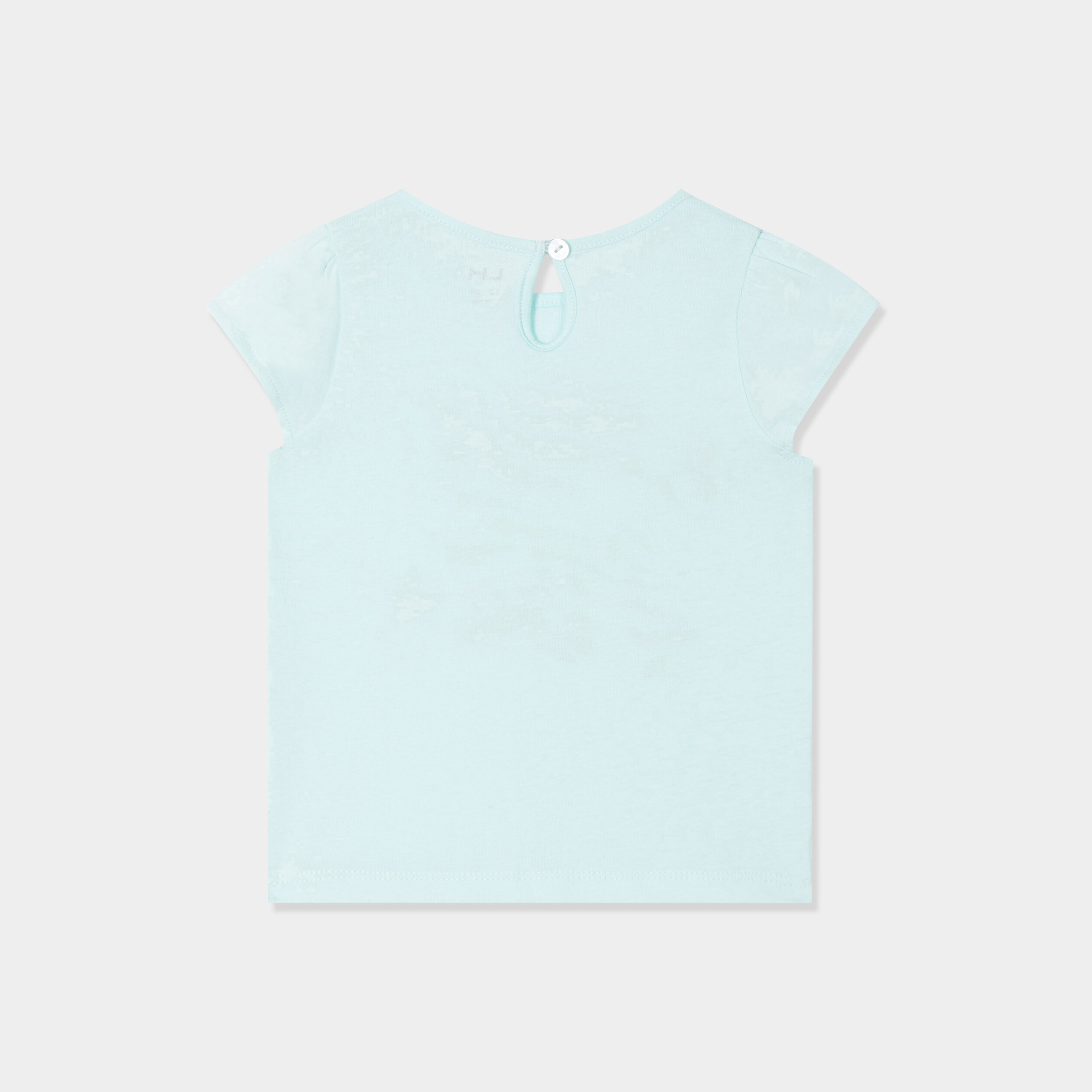ensemble 2 pieces t shirt et short coton bleu pastel bebef Ensemble 2 pièces t-shirt et short coton bleu pastel bébé fille