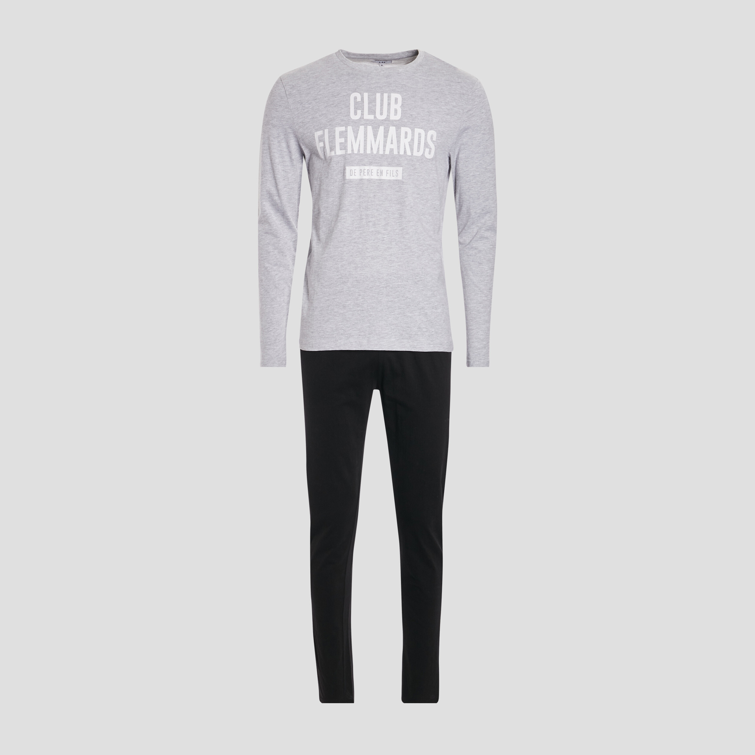 ensemble pyjama 2 pieces gris clair homme Ensemble pyjama 2 pièces gris clair homme