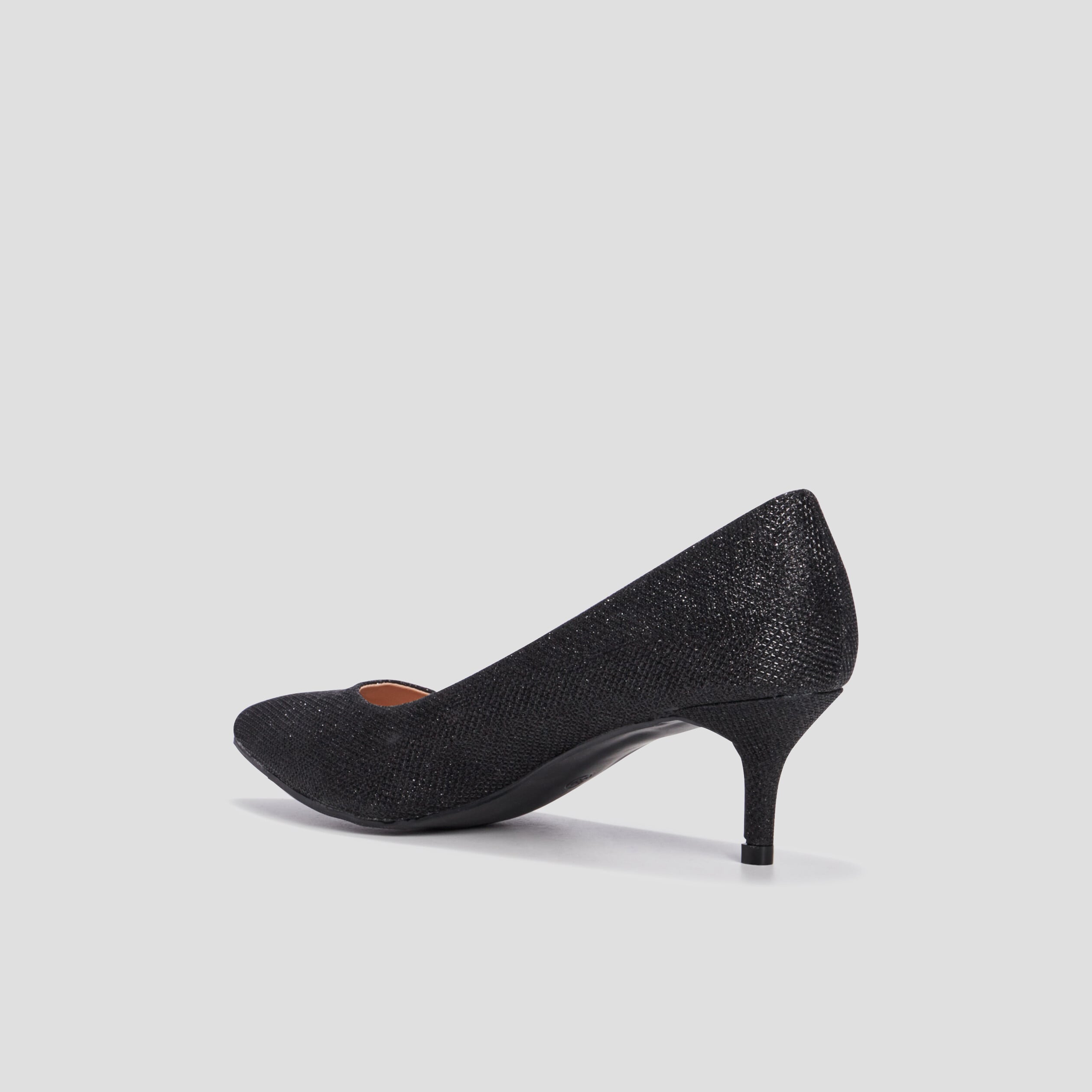 Escarpins &agrave; talons paillet&eacute;s noir femme