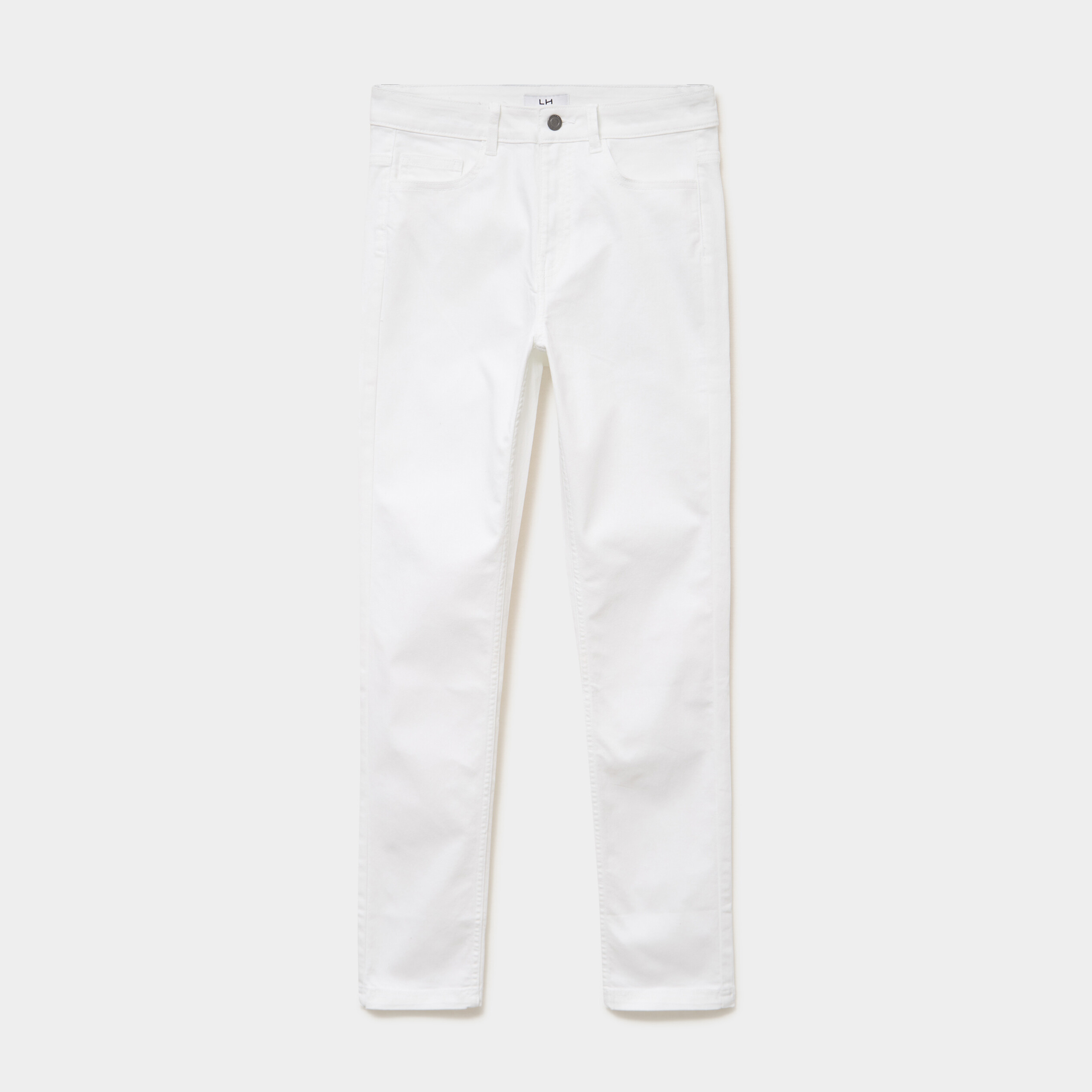 Pantalon slim taille standard blanc femme