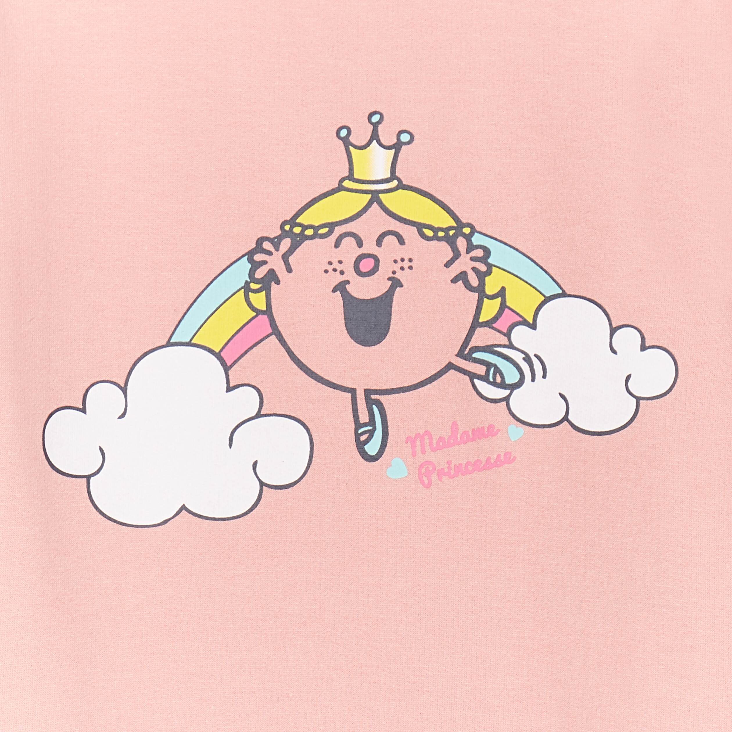 Sweat Monsieur Madame Mme Princesse rose bébé fille