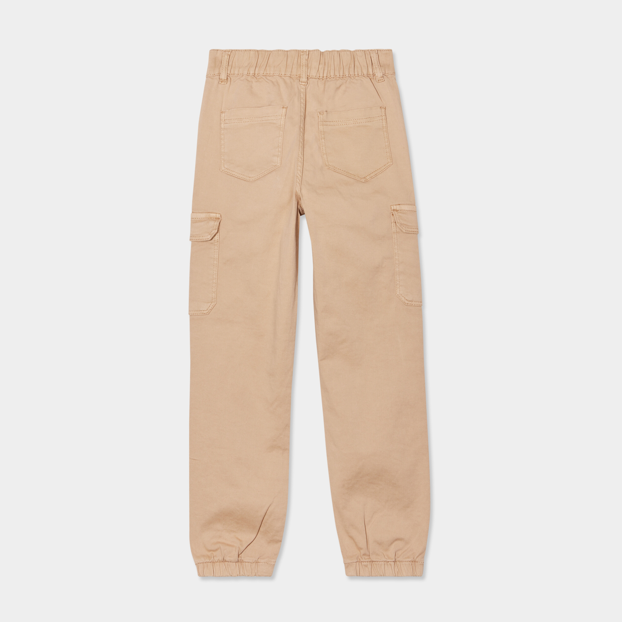 pantalon battle poches a rabat coton sable fille Pantalon battle poches à rabat coton sable fille