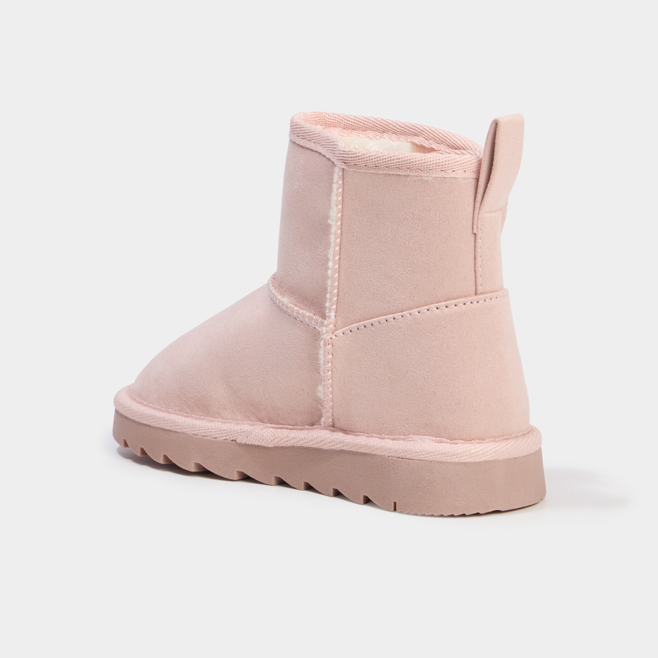 Boots fourr&eacute;es avec noeuds rose fille